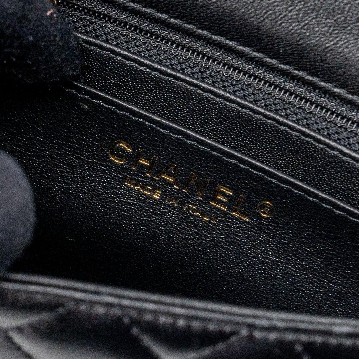 Chanel Classic Mini Square Flap Bag Lambskin Black L (Microchip)