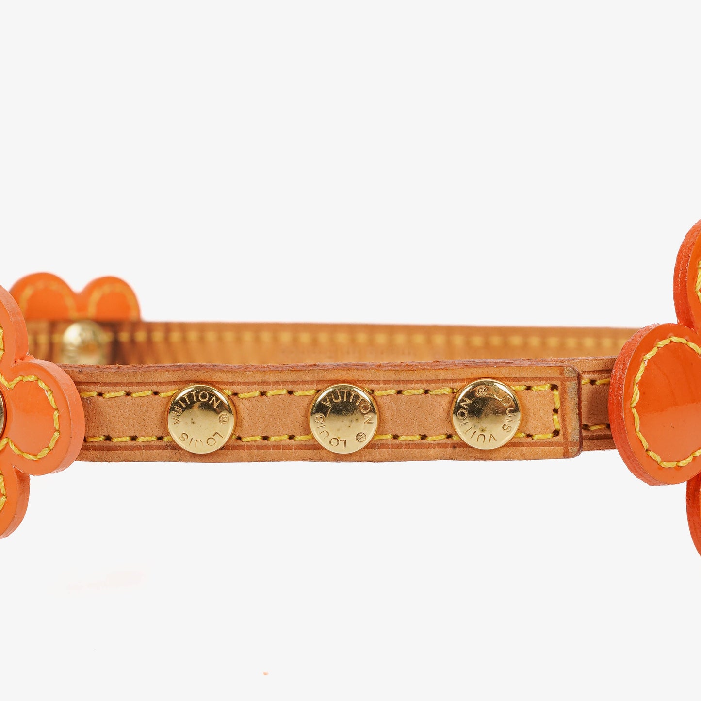 Louis Vuitton Double Wrap Patent Fleur Orange Bracelet