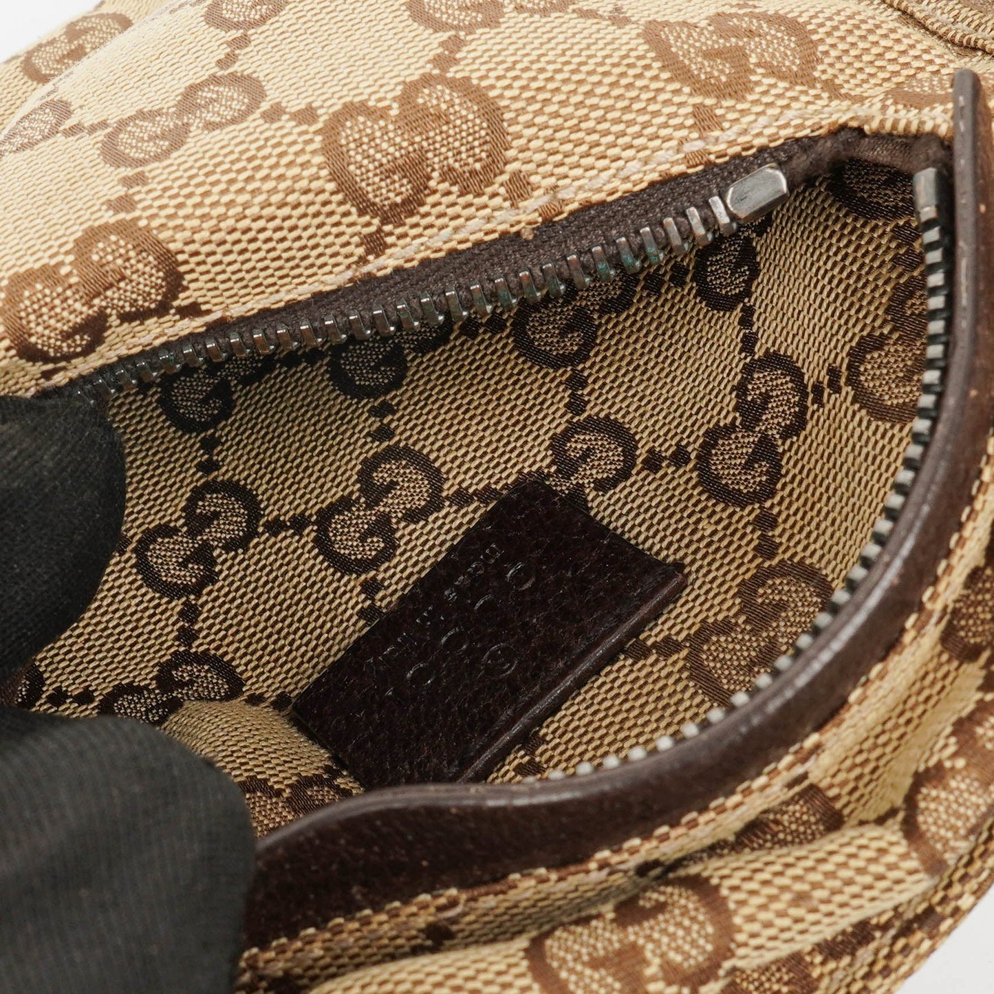 Gucci GG Beige/Brown Monogram Canvas Belt Bag