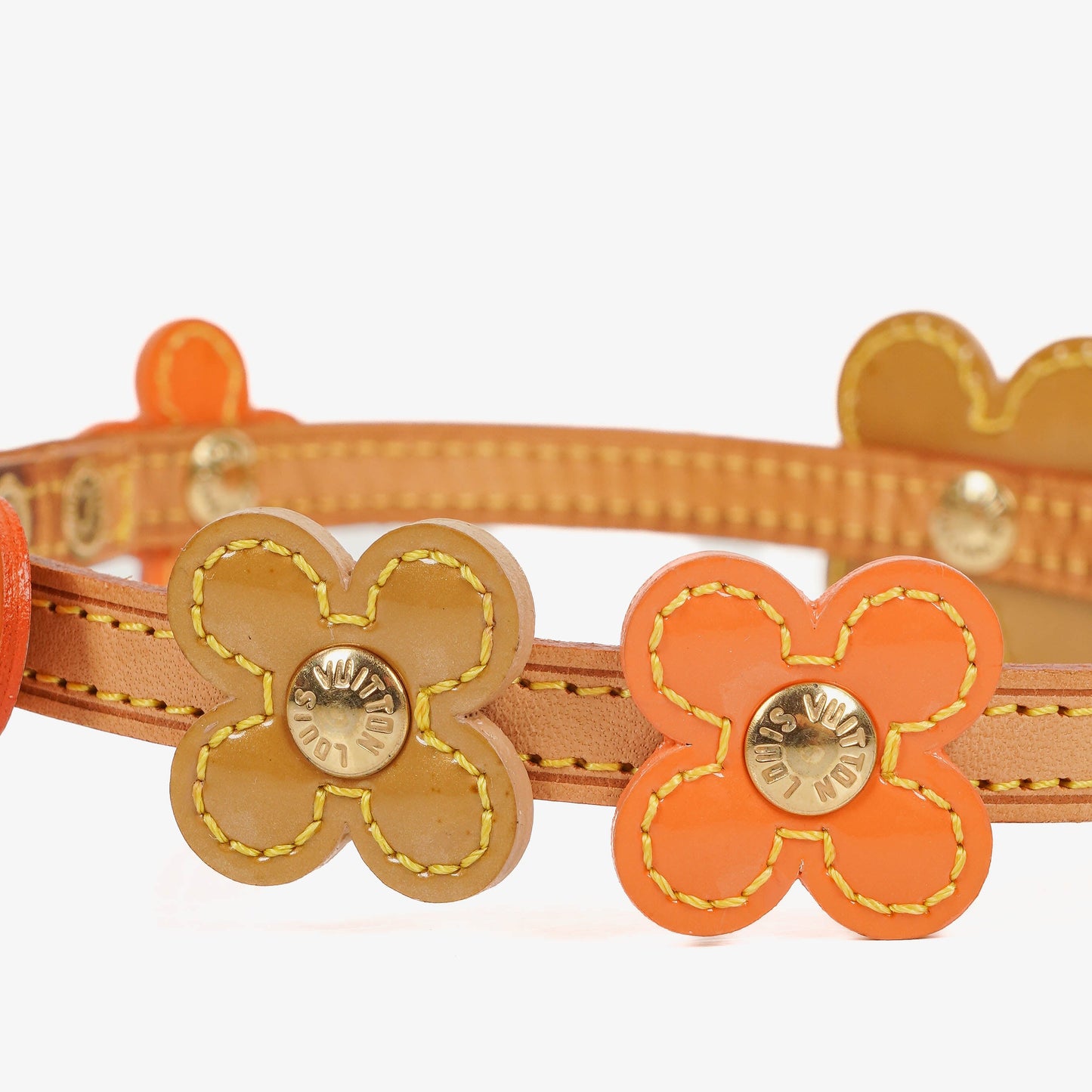 Louis Vuitton Double Wrap Patent Fleur Orange Bracelet