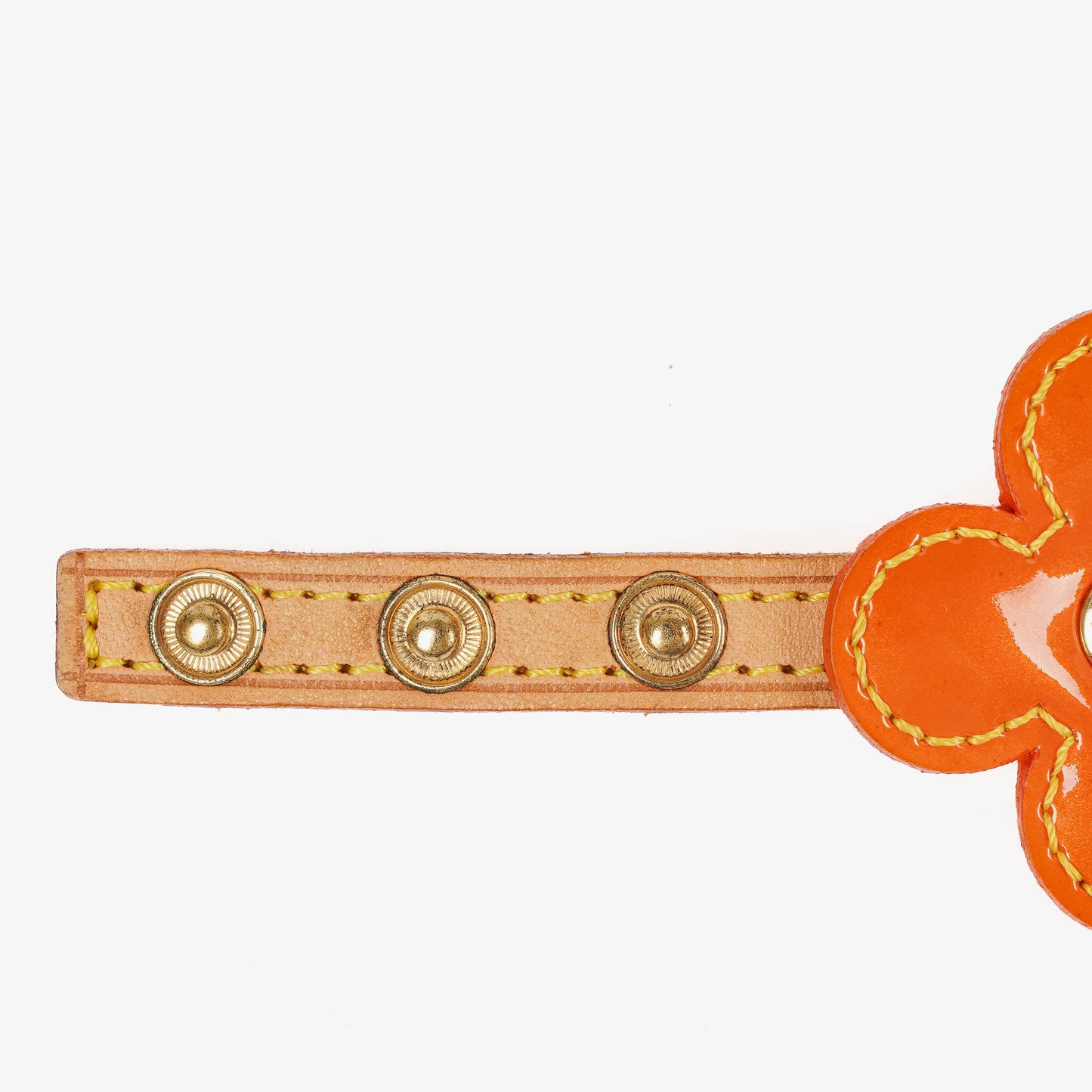 Louis Vuitton Double Wrap Patent Fleur Orange Bracelet
