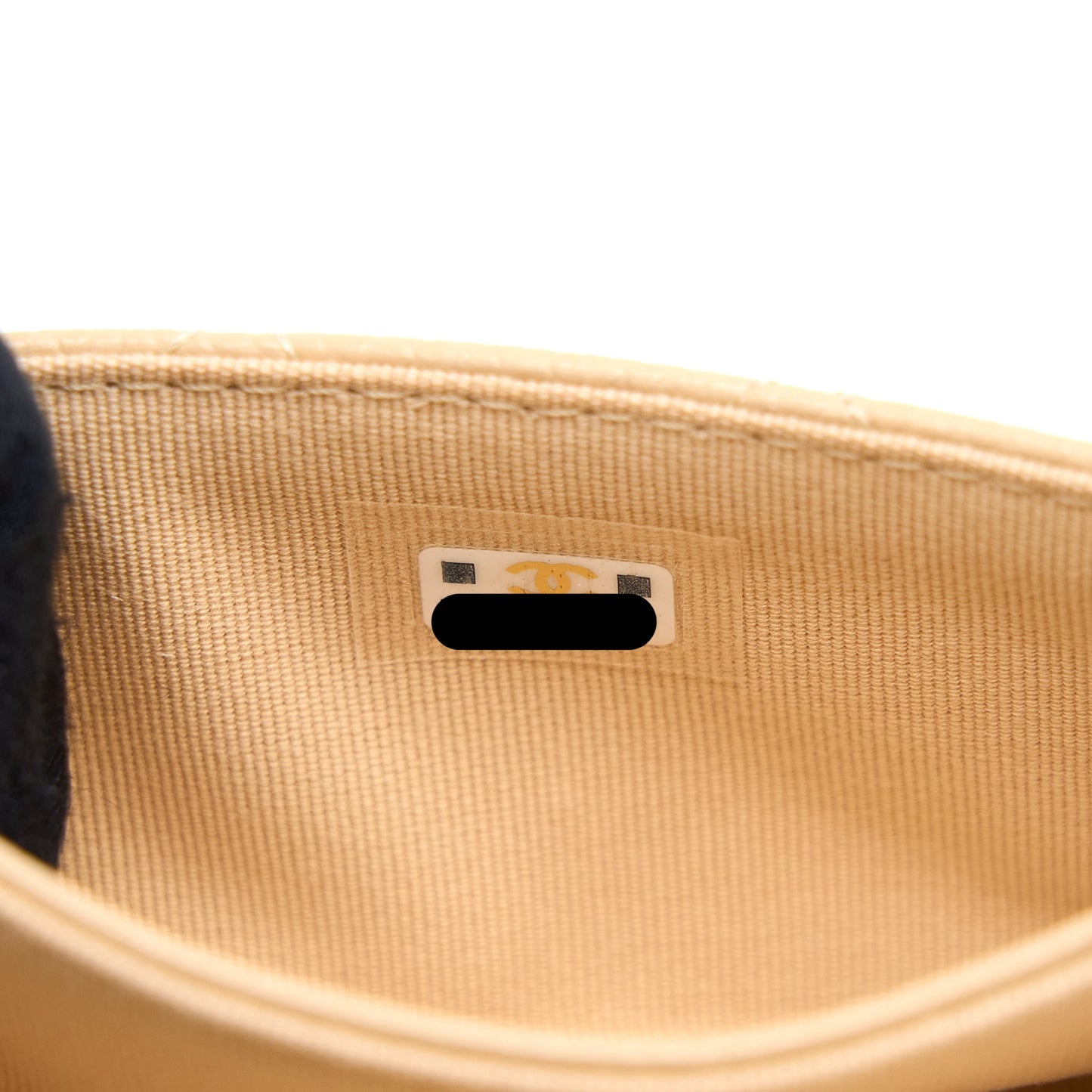 Chanel Classic Flap Card Holder Caviar Beige  (Microchip)