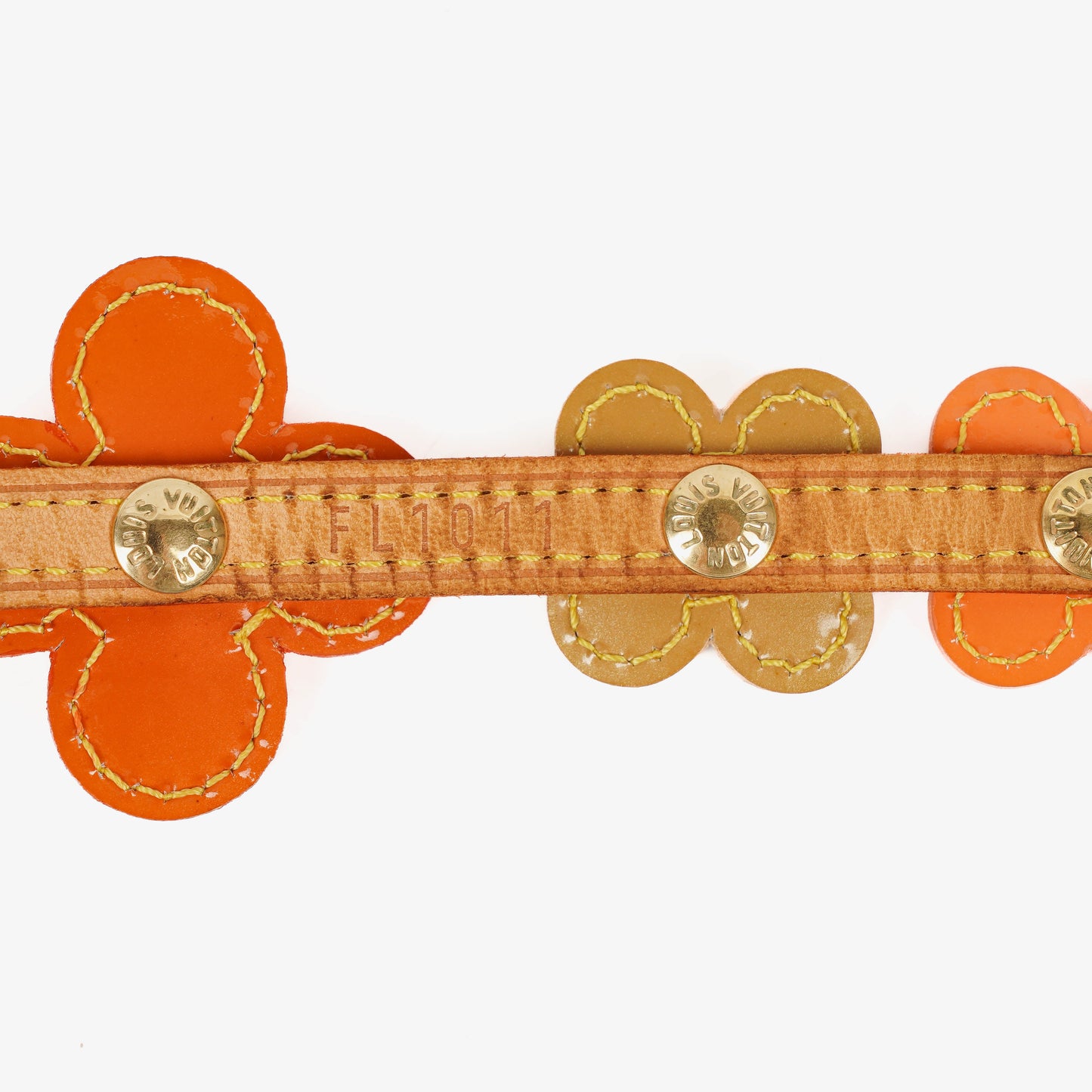 Louis Vuitton Double Wrap Patent Fleur Orange Bracelet