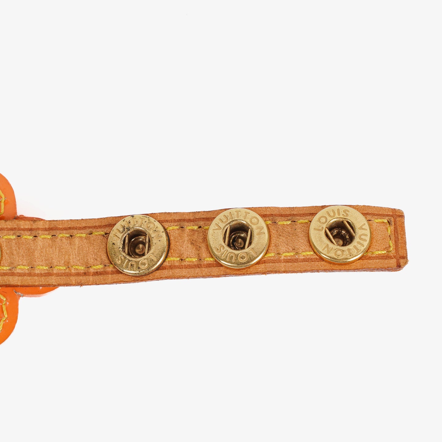 Louis Vuitton Double Wrap Patent Fleur Orange Bracelet