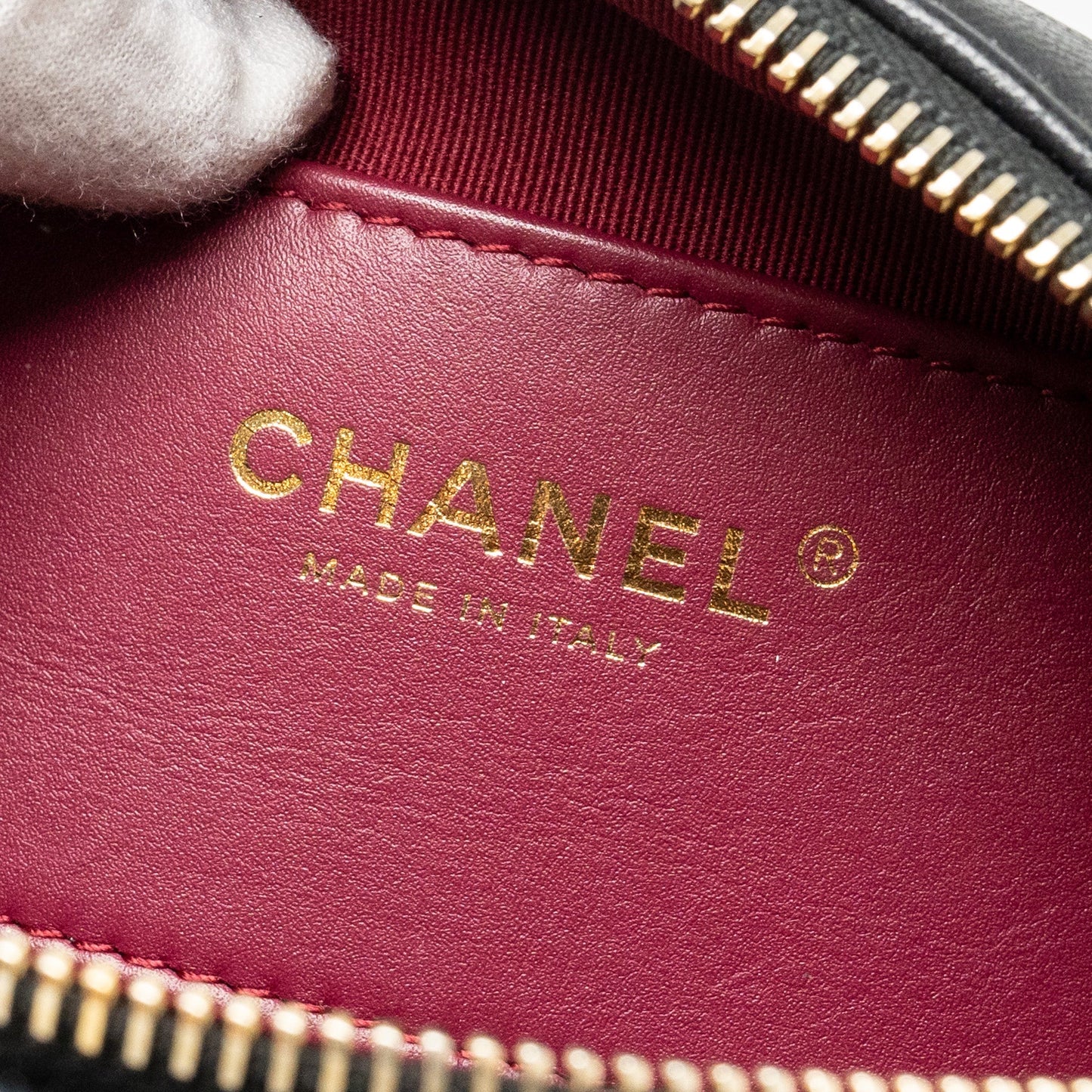 Chanel 22a Detail Chain Bowling Bag Lambskin Black  (microchip)