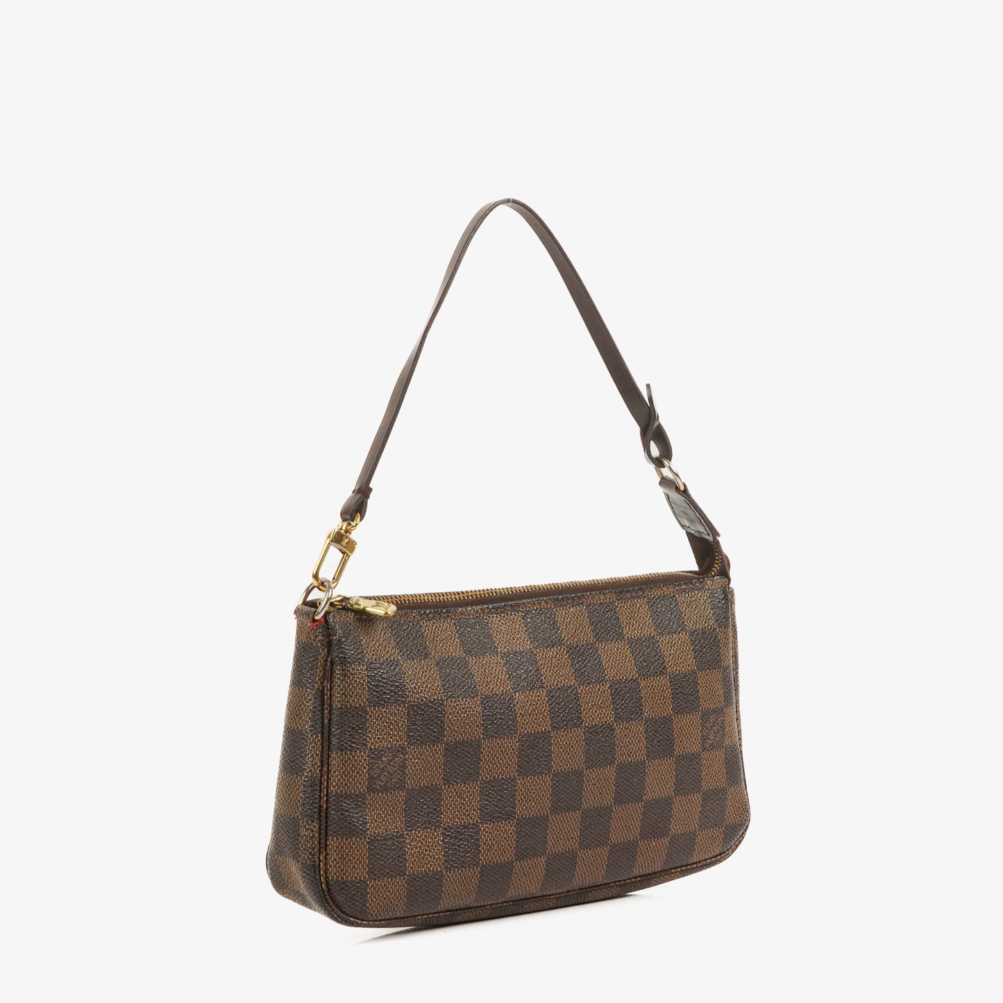 Louis Vuitton Pochette Accessoires Damier Ebene Canvas Clutch Handbag