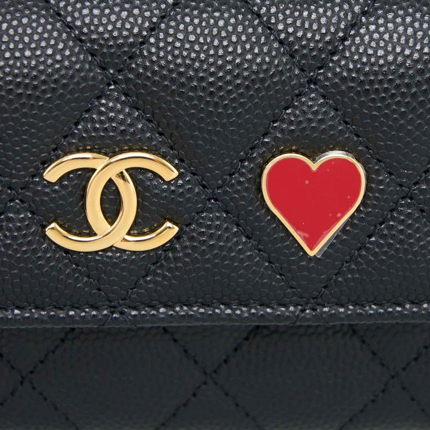 Chanel 23C Limited Edition Card Holder Caviar Black  (Microchip)