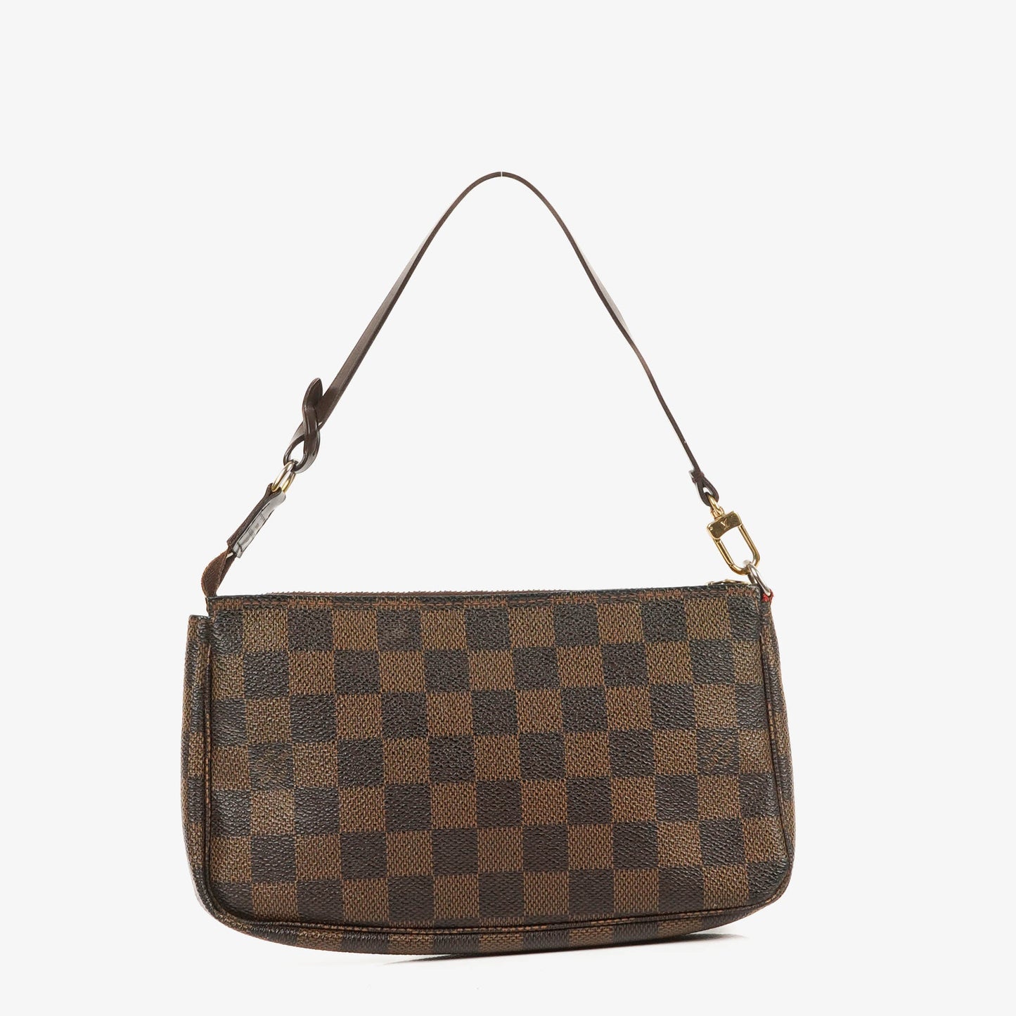 Louis Vuitton Pochette Accessoires Damier Ebene Canvas Clutch Handbag