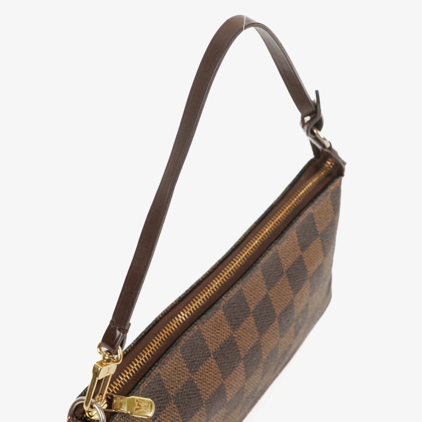 Louis Vuitton Pochette Accessoires Damier Ebene Canvas Clutch Handbag