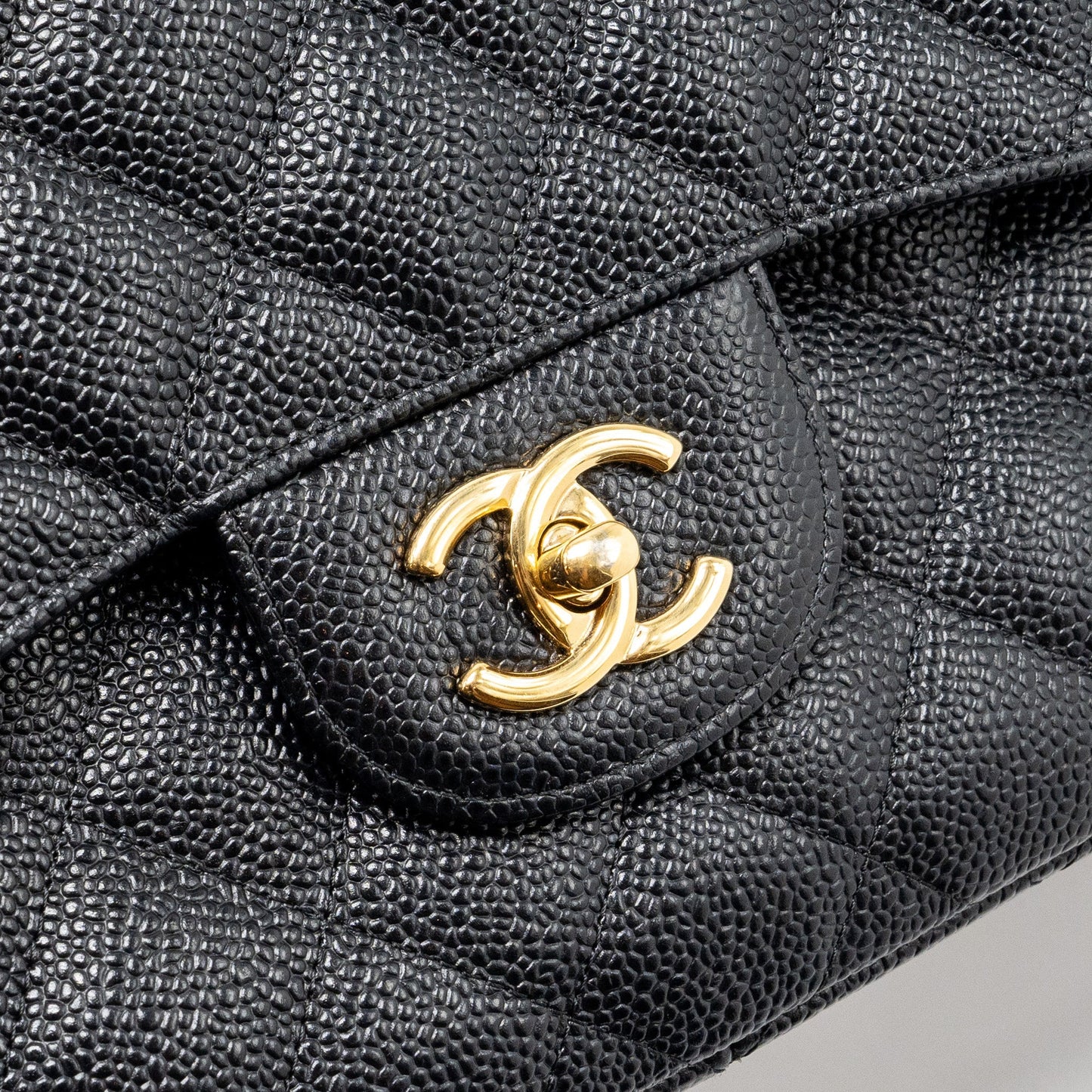 Chanel Classic jumbo double flap bag caviar black