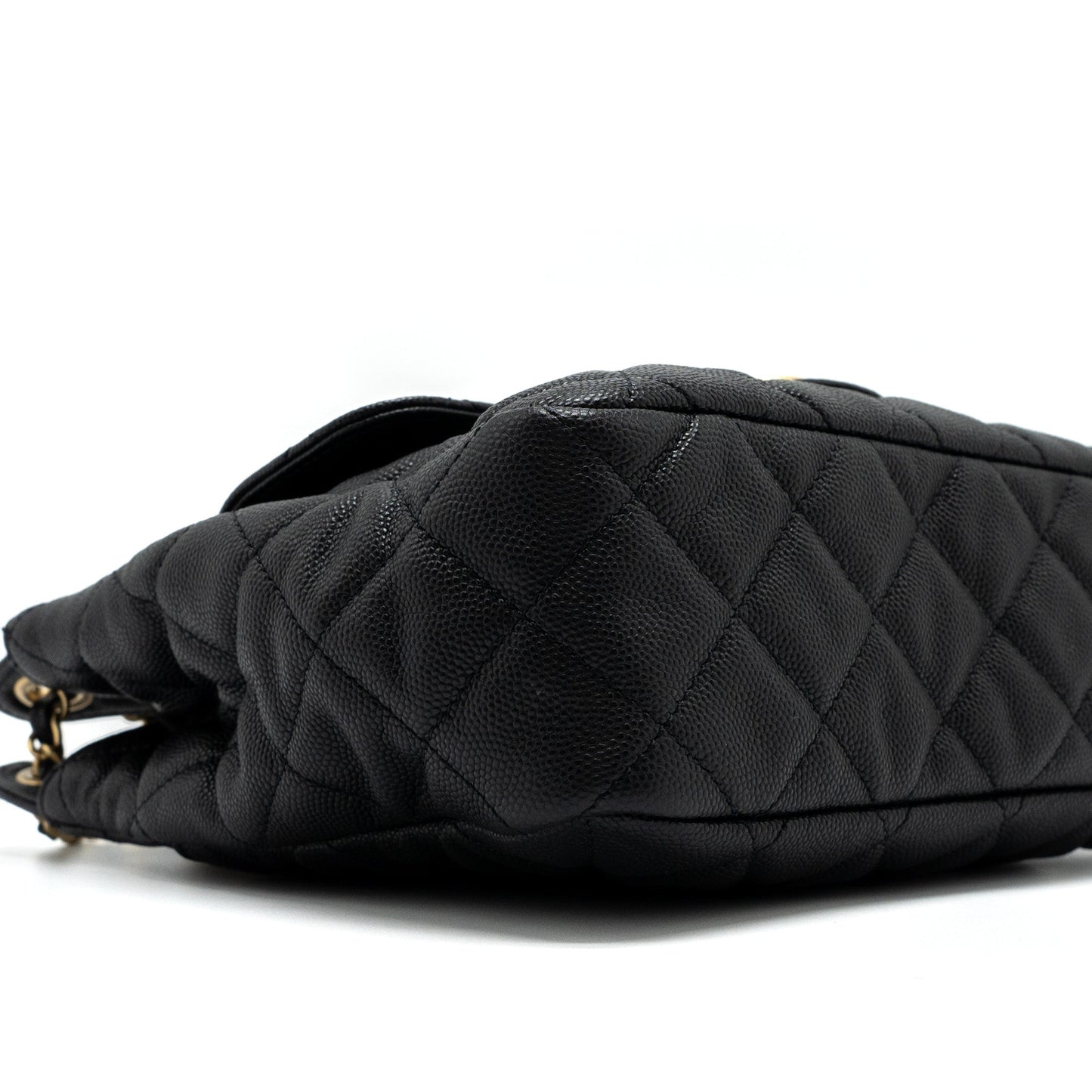 Chanel 23C Hobo Bag Grained Calfskin Black  (Microchip)
