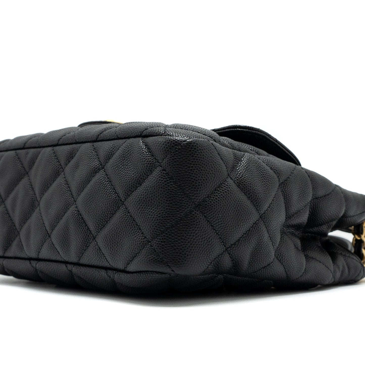 Chanel 23C Hobo Bag Grained Calfskin Black  (Microchip)