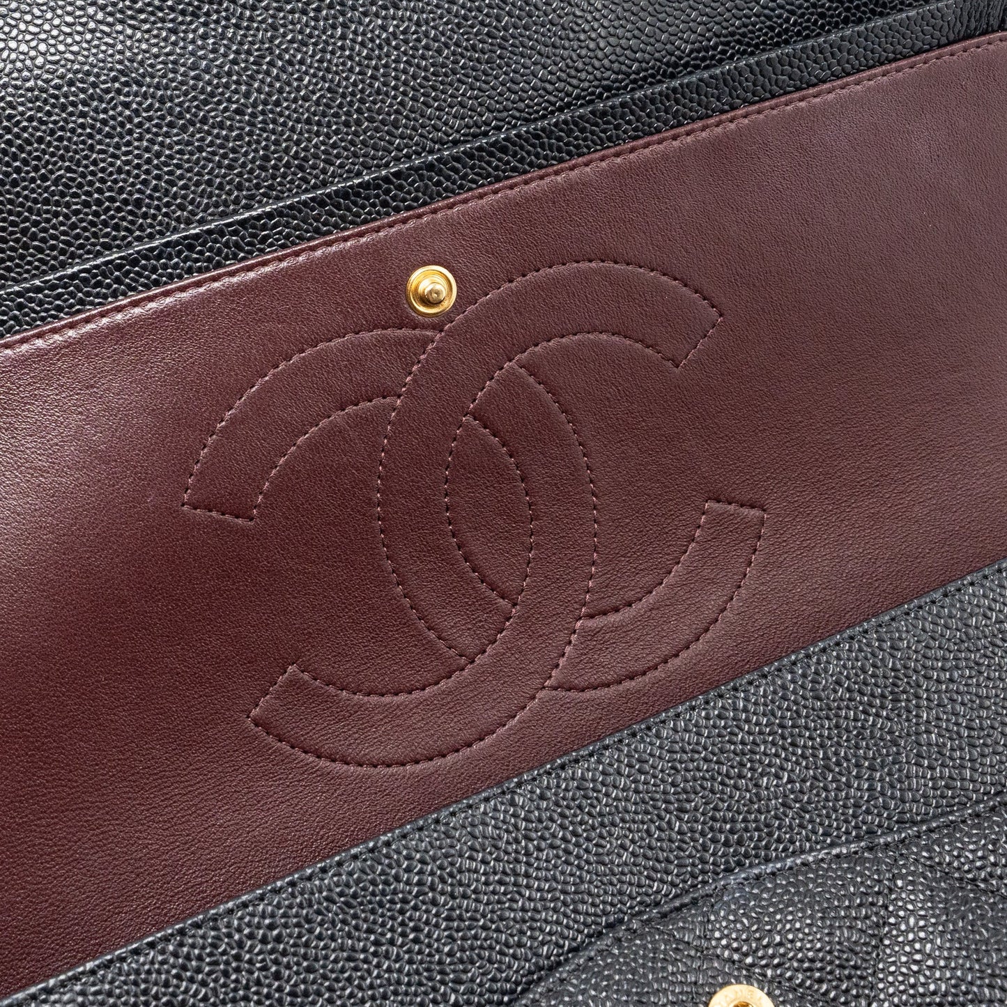 Chanel Classic jumbo double flap bag caviar black
