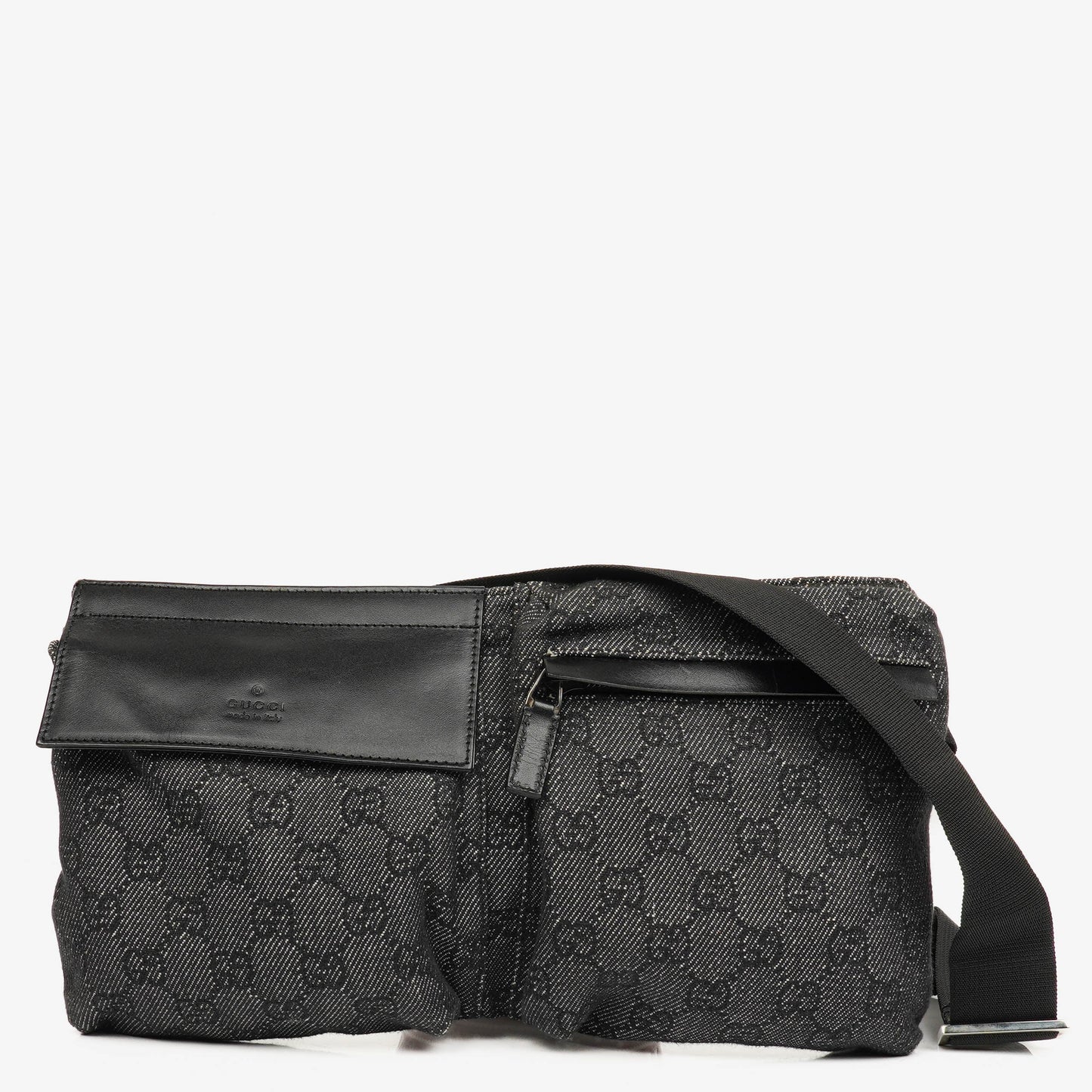 Gucci GG Black Monogram Canvas Belt Bag