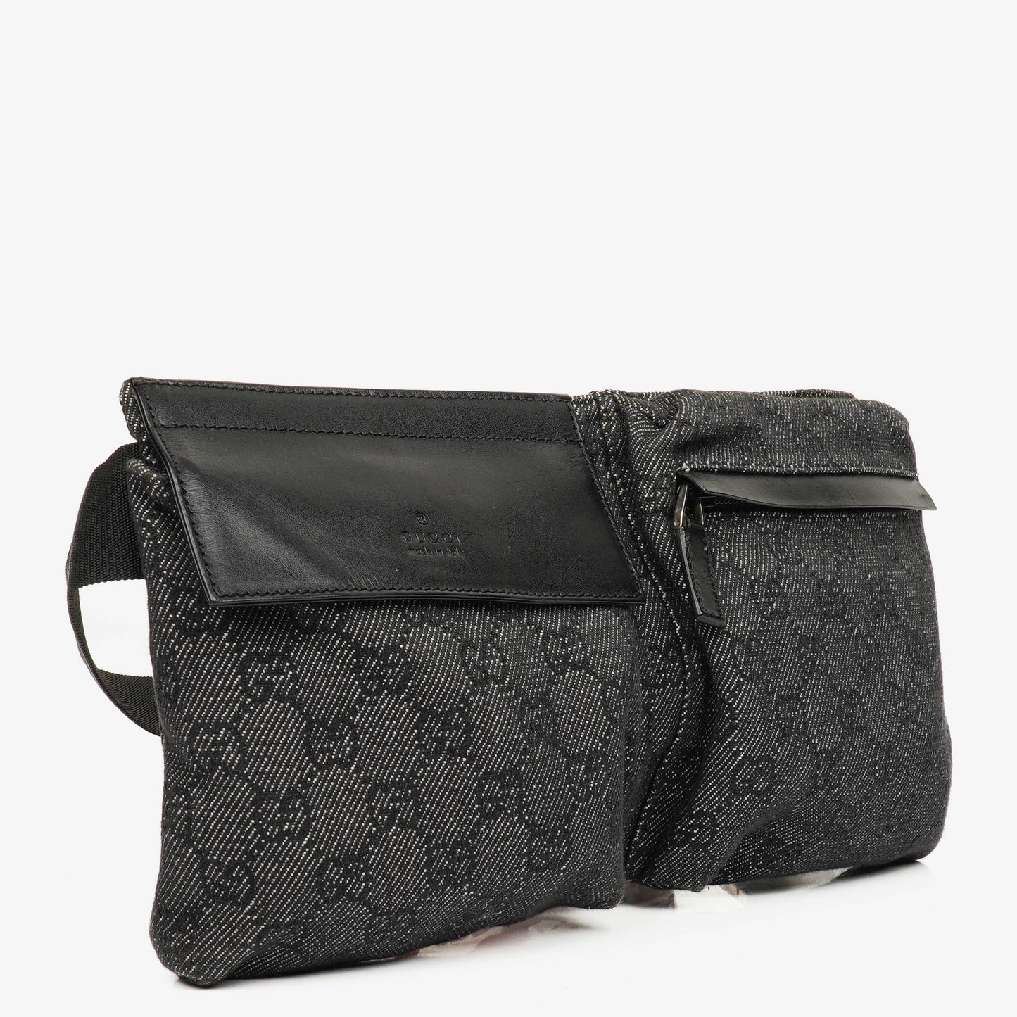Gucci GG Black Monogram Canvas Belt Bag
