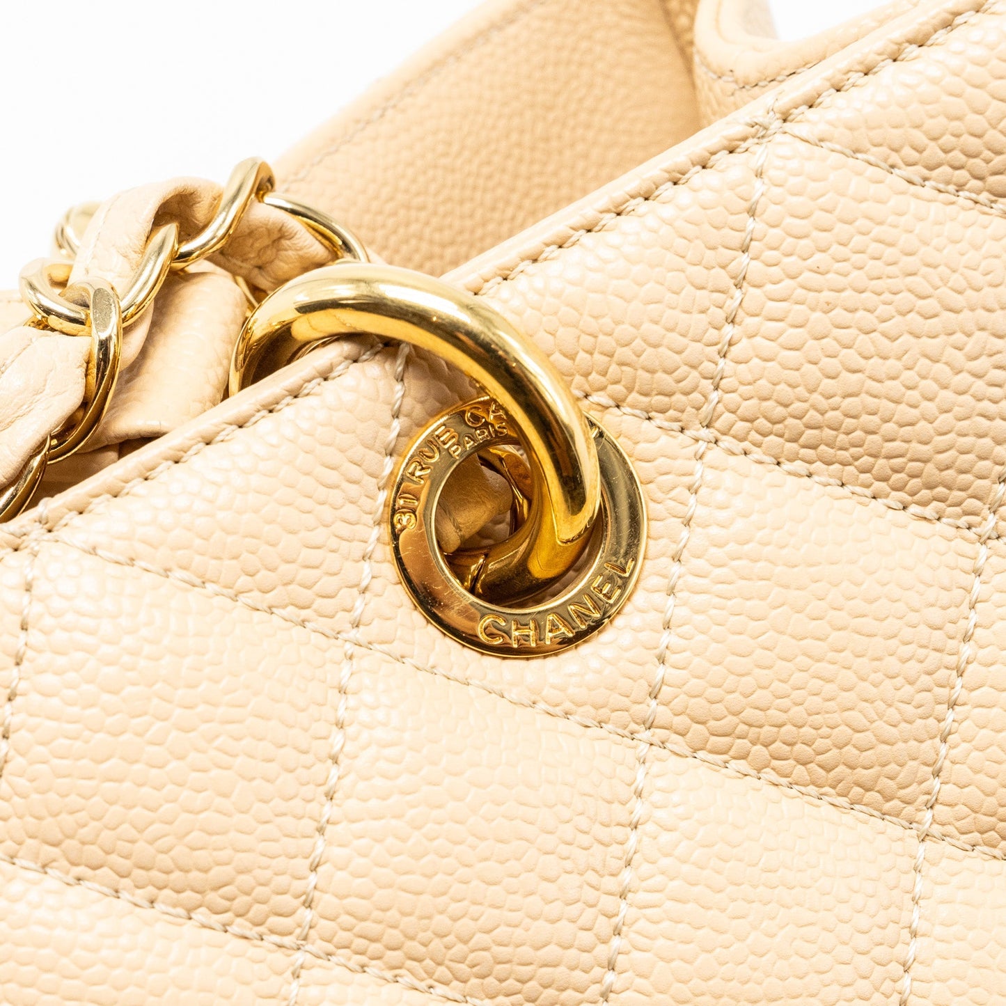 Chanel Grand Shopping Tote Caviar Beige