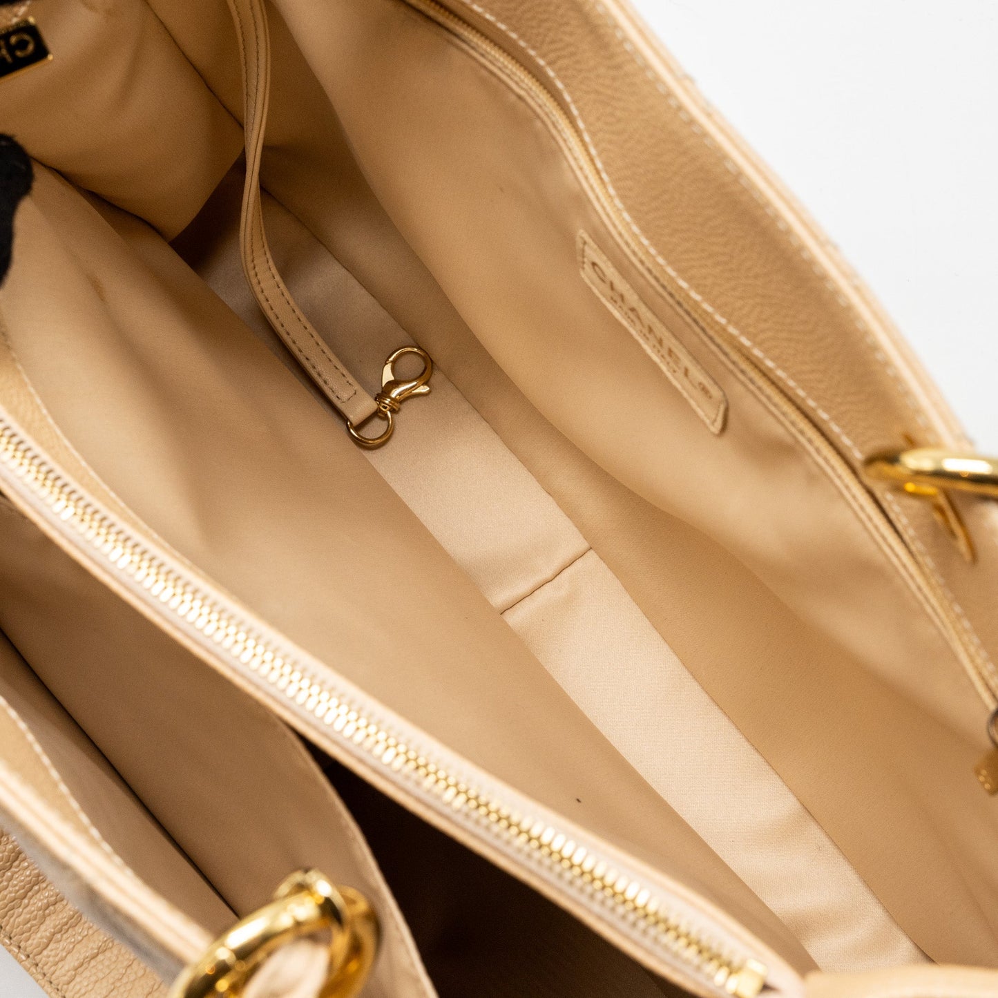 Chanel Grand Shopping Tote Caviar Beige