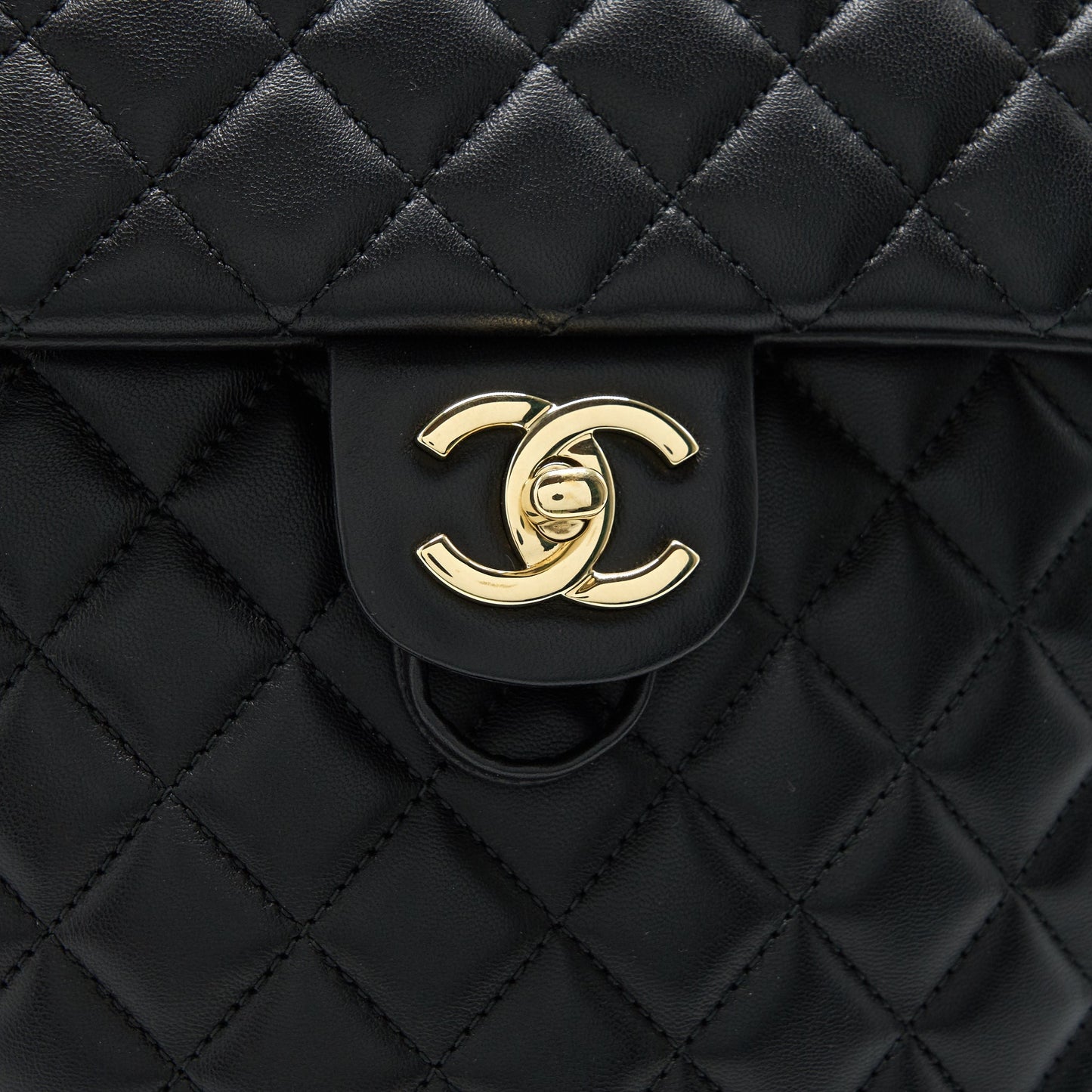 CHANEL QUILTED LAMBSKIN URBAN SPIRIT BACKPACK BLACK