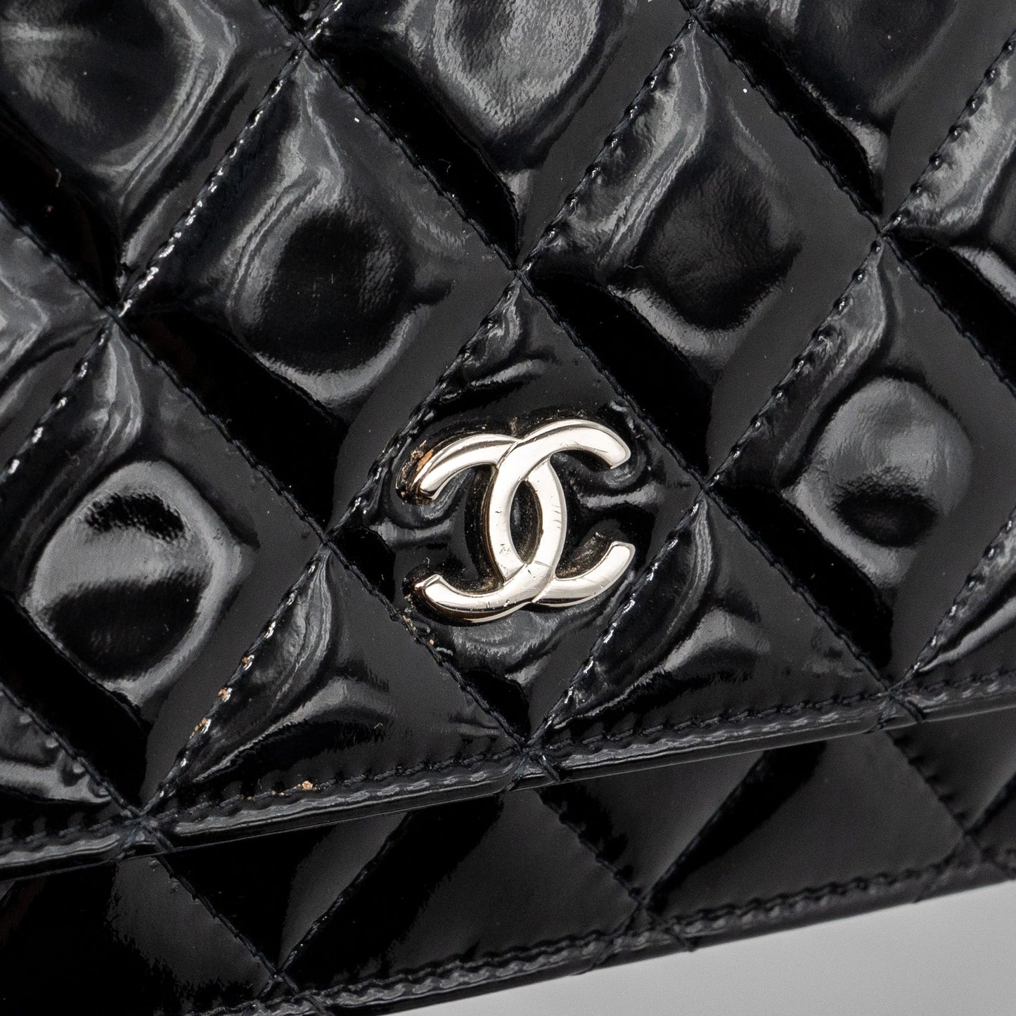 Chanel Classic Wallet On Chain Patent Black