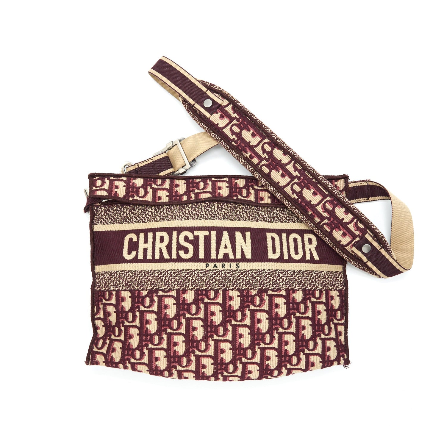 Dior Crossbody Messenger Purse Oblique Canvas Red
