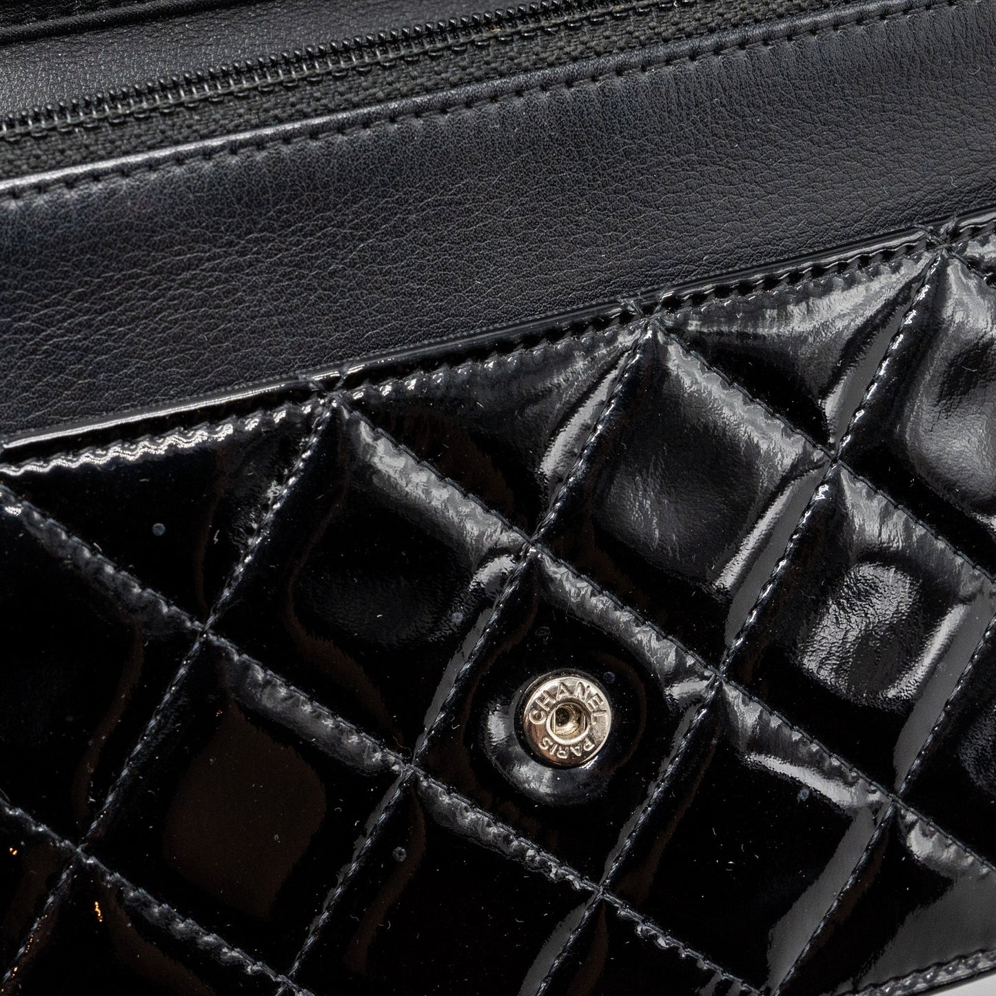 Chanel Classic Wallet On Chain Patent Black