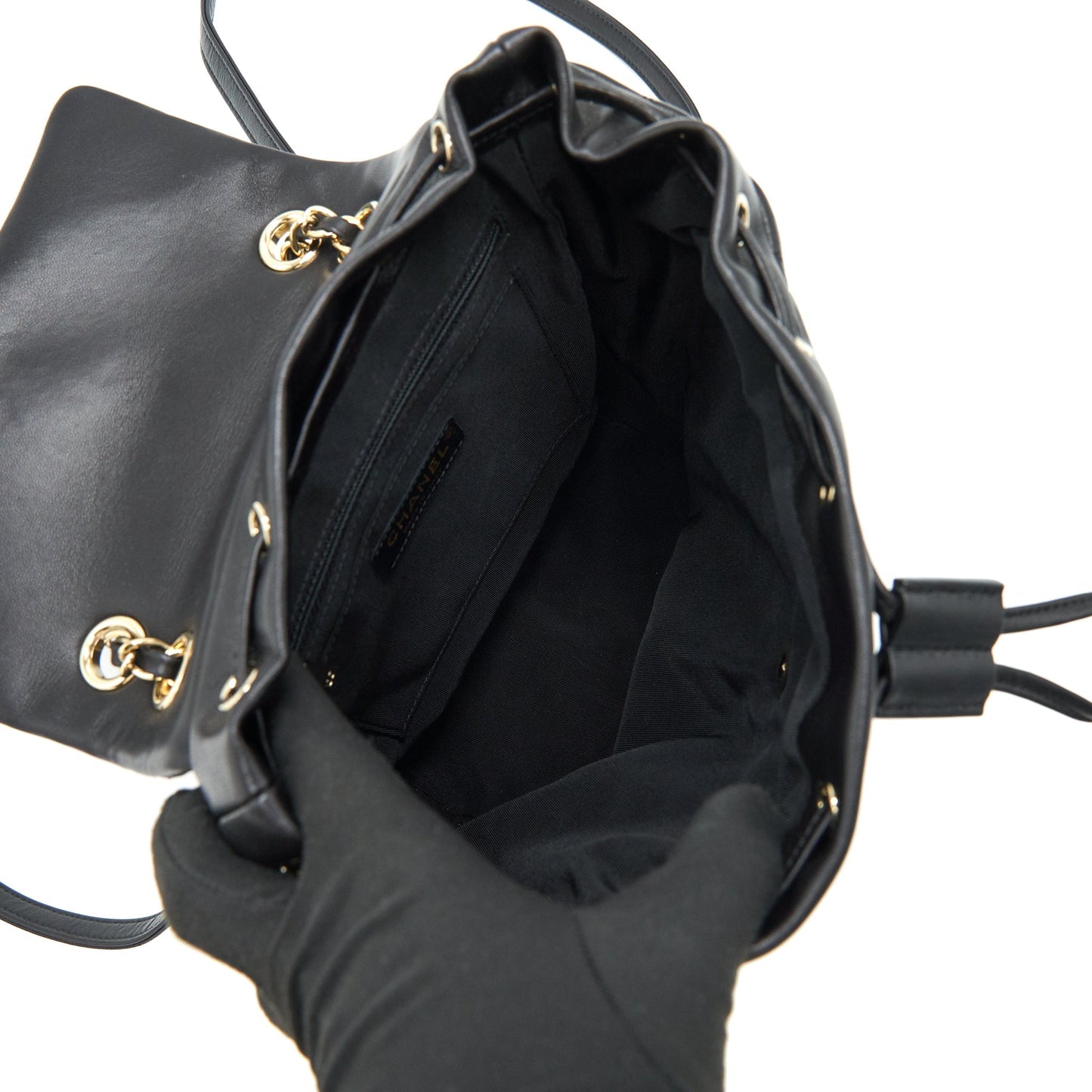 CHANEL QUILTED LAMBSKIN URBAN SPIRIT BACKPACK BLACK