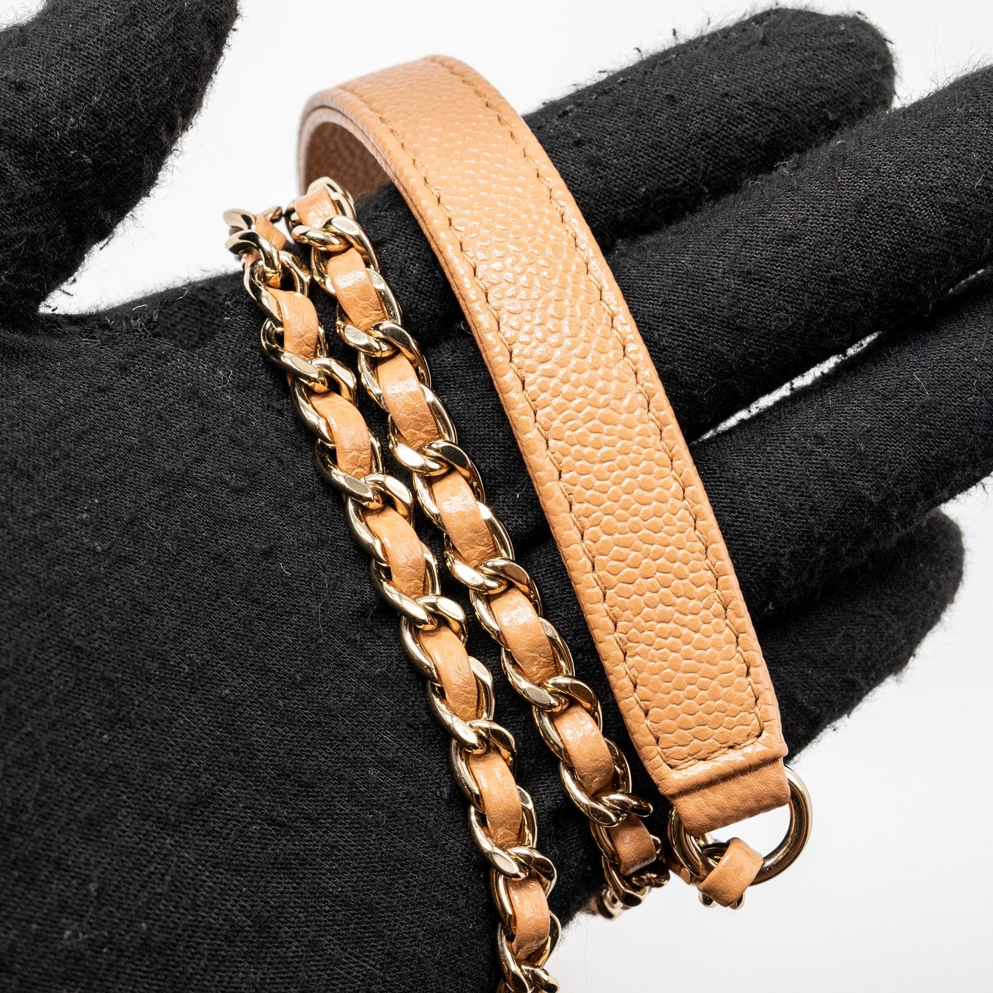 Chanel Small Business Affinity Caviar Dark Beige L
