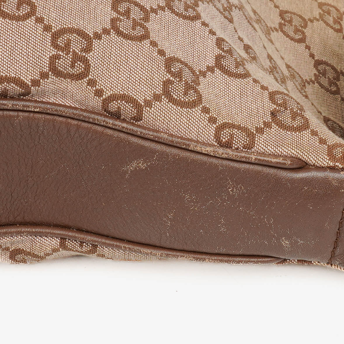 Gucci Bamboo Top Handle Brown/Pink Canvas And Leather Hobo Bag