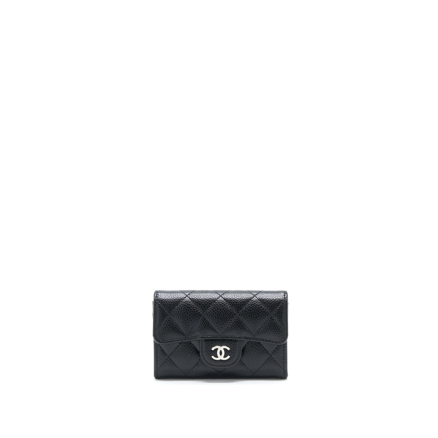Chanel Classic Flap Card Holder Caviar Black  (Hologram)