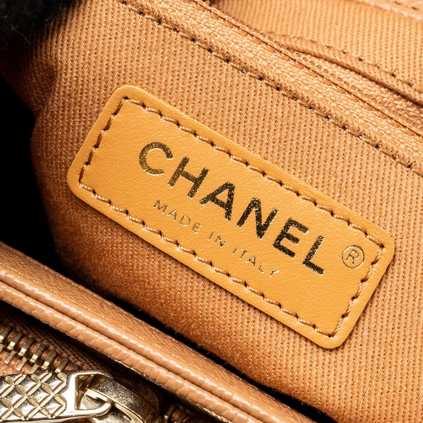 Chanel Small Business Affinity Caviar Dark Beige L