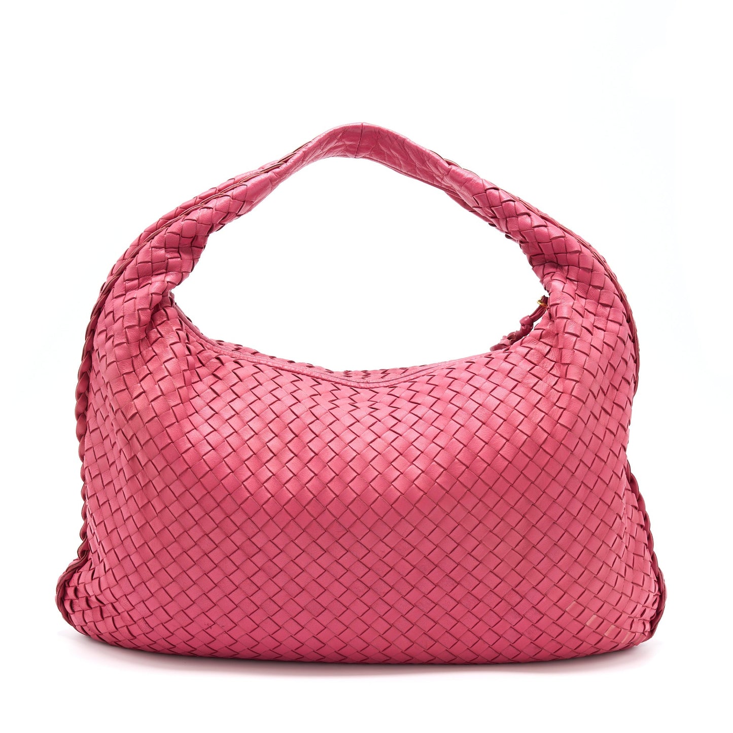 Bottega Veneta Intercciato Hobo Purse Pink