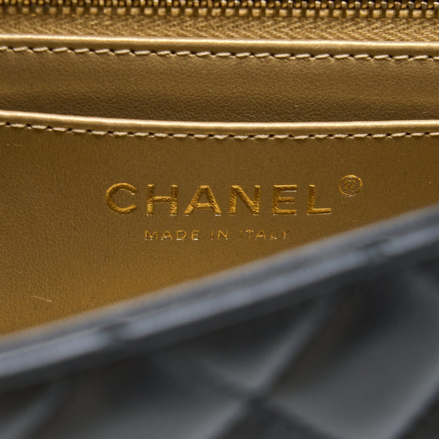 Chanel 23C Pearl Crush Mini Rectangular Flap Bag Lambskin Black L (Microchip)