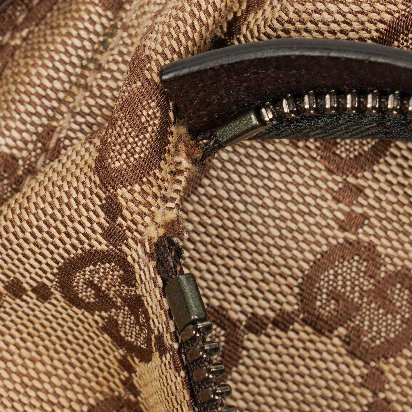 Gucci GG Brown/Beige Monogram Canvas Belt Bag