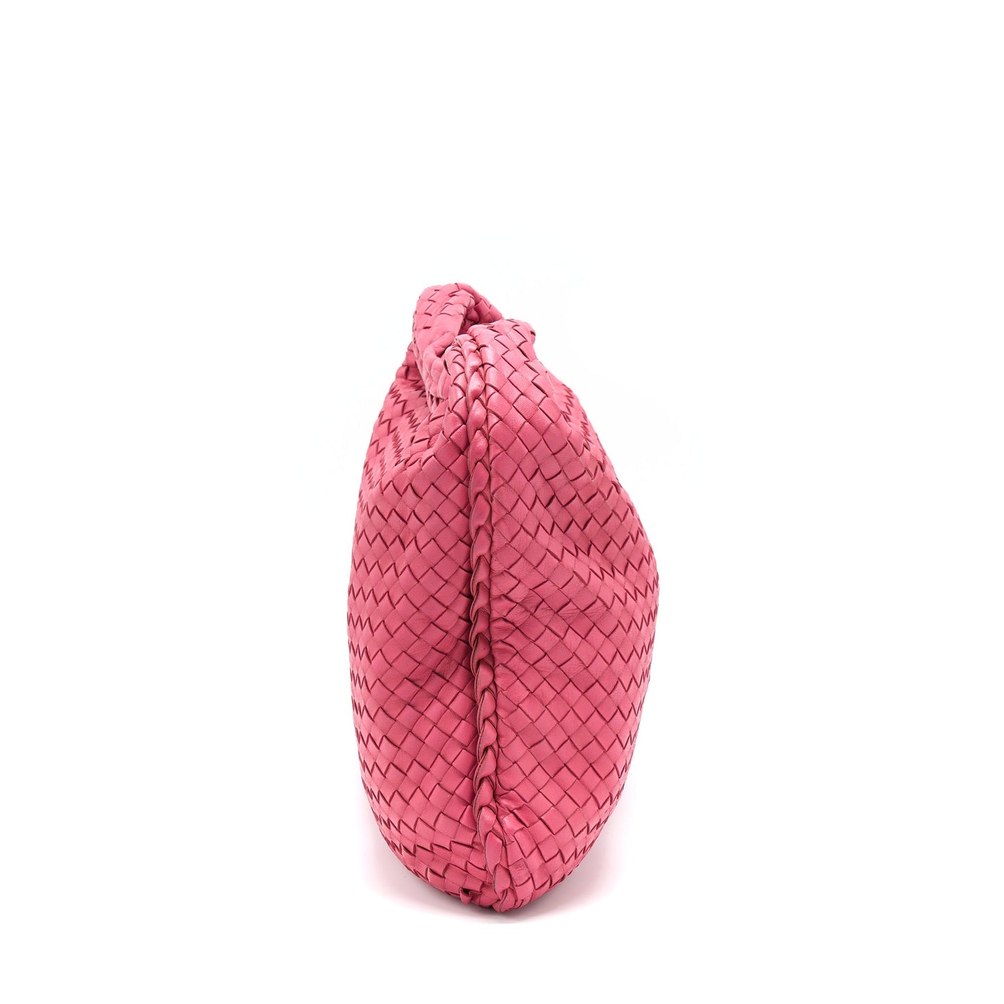 Bottega Veneta Intercciato Hobo Purse Pink