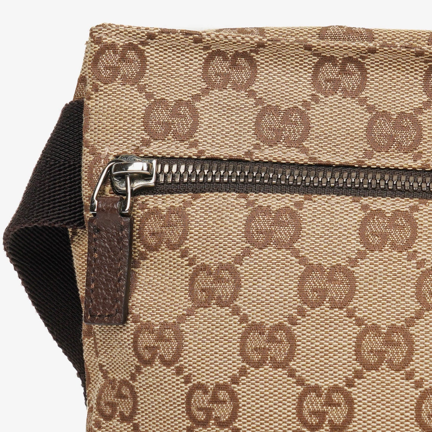 Gucci GG Brown/Beige Monogram Canvas Belt Bag
