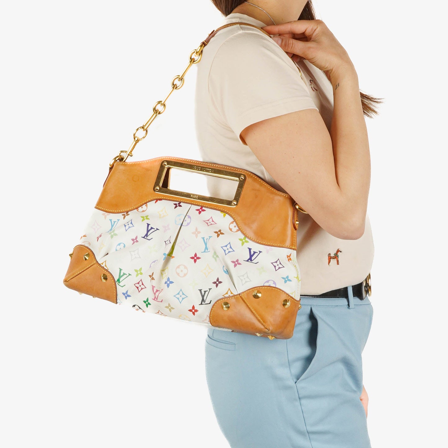 Louis Vuitton x Takashi Murakami Monogram Multicolor Judy MM Bag