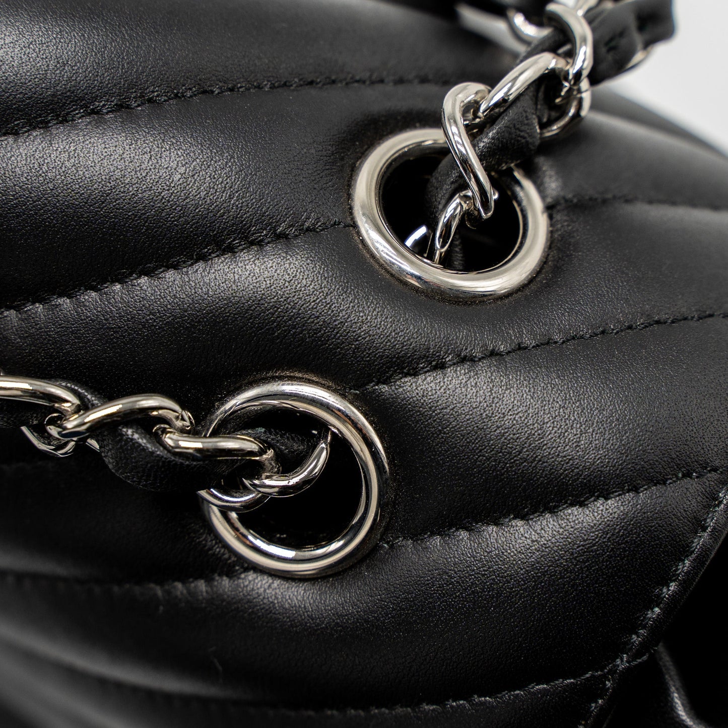Chanel Urban Spirit Backpack Chevron Calfskin Black