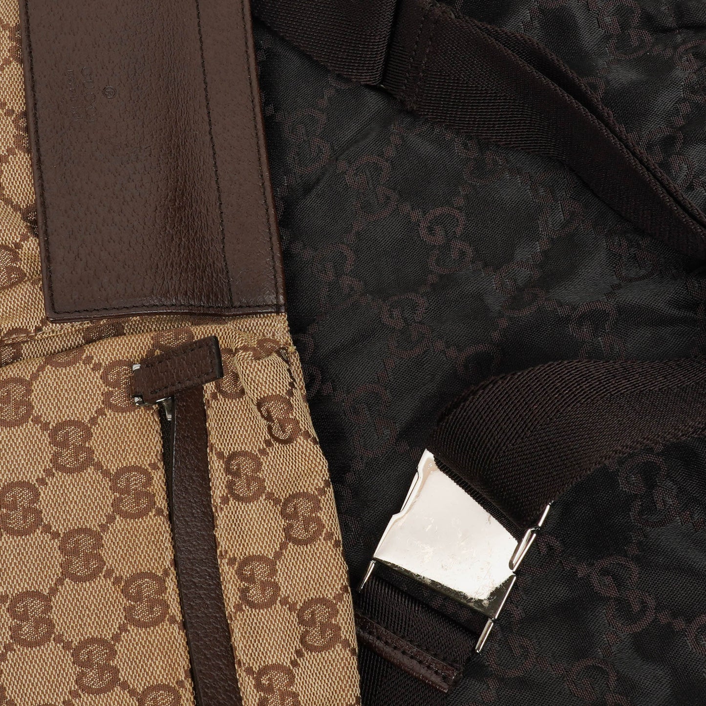 Gucci GG Brown/Beige Monogram Canvas Belt Bag