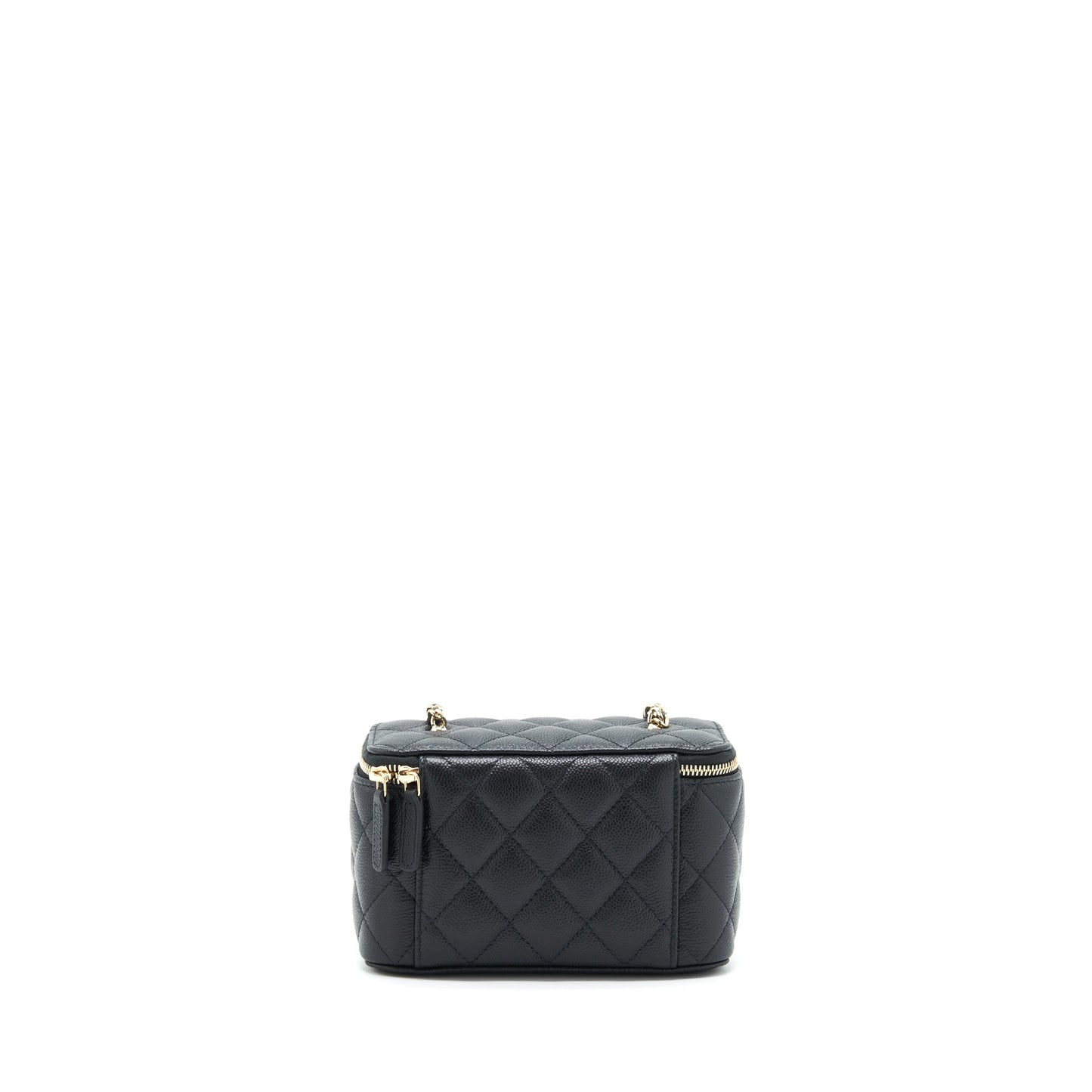 Chanel 22P Long Vanity With Logo On Chain Caviar Black L