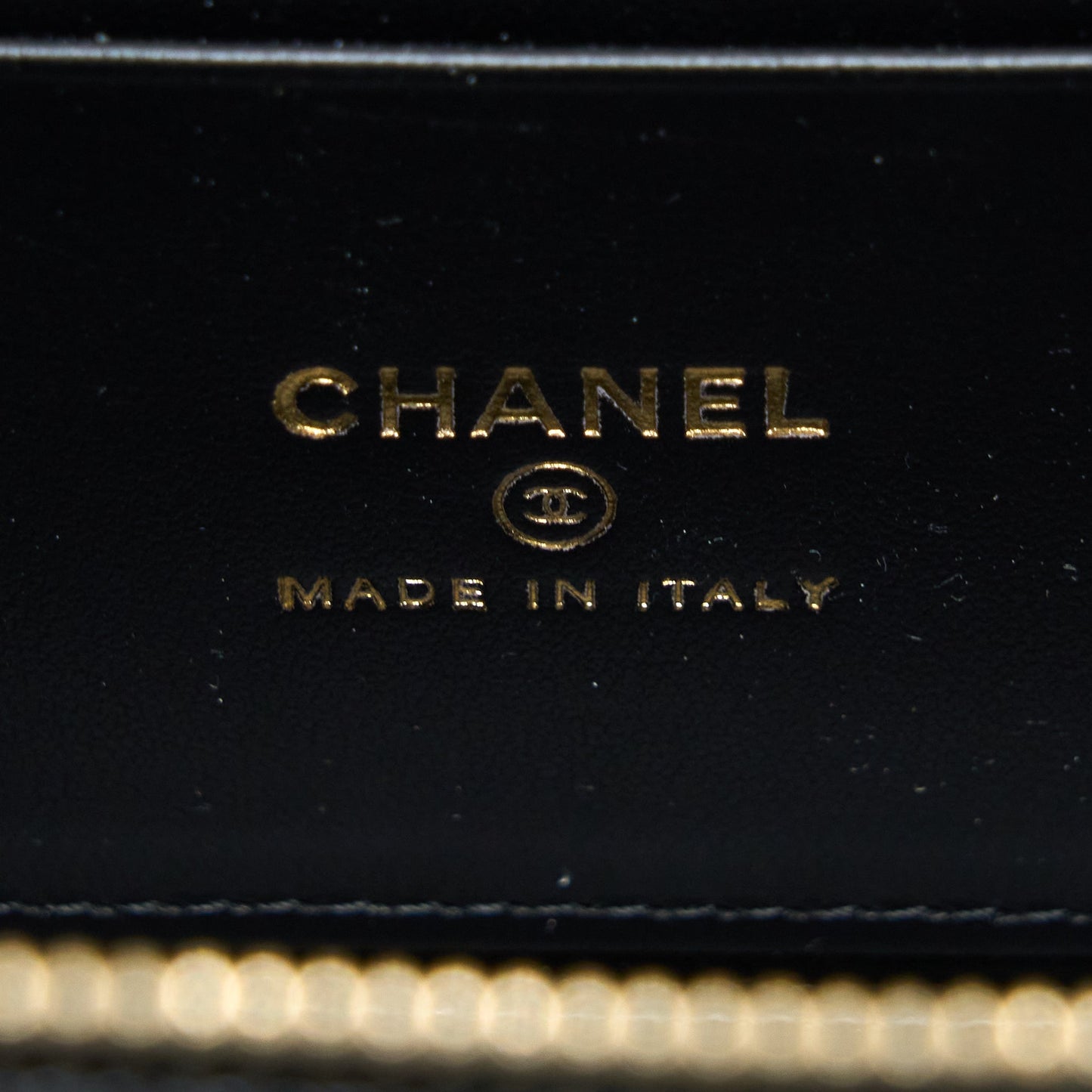 Chanel Letter Top Handle Long Vanity Caviar Black