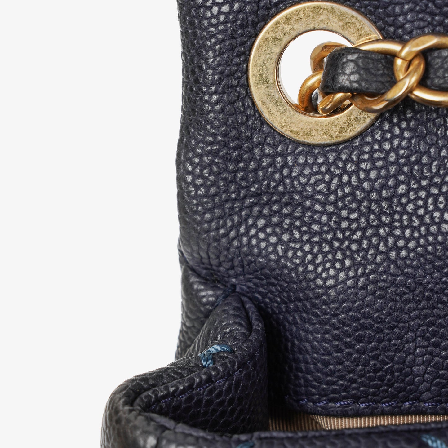 Chanel Wild Stitch Navy Caviar Single Flap