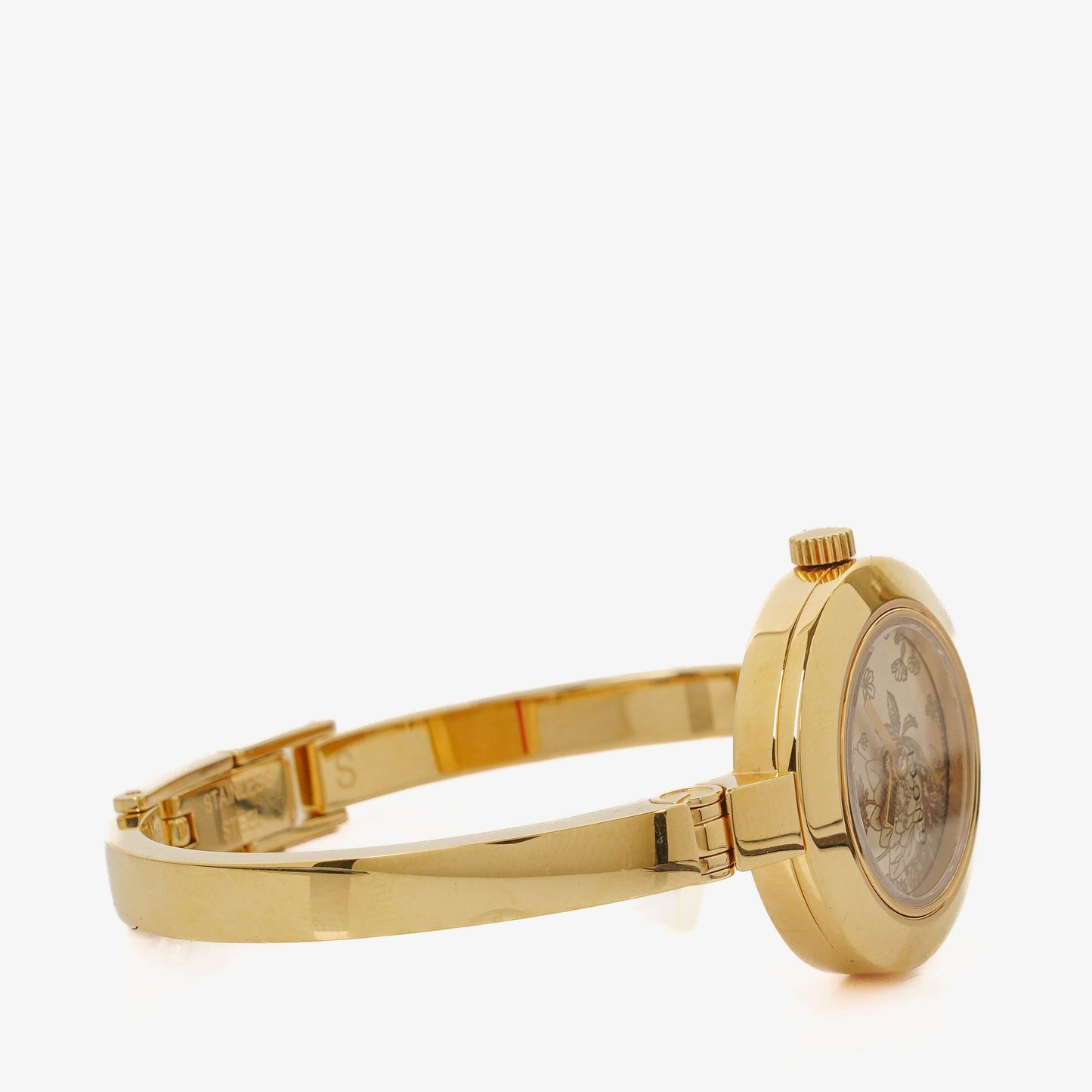 Gucci 105 Gold-PlatedStainless Steel Womans Watch