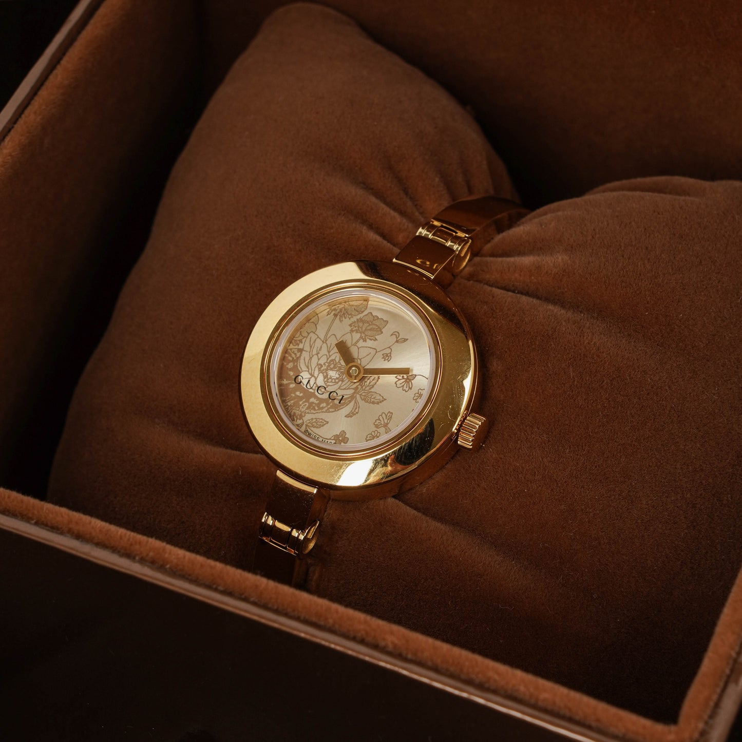 Gucci 105 Gold-PlatedStainless Steel Womans Watch