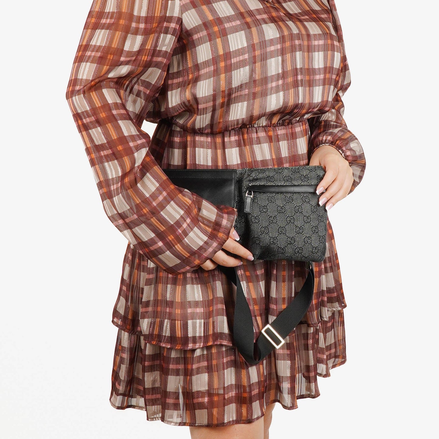Gucci GG Black Monogram Canvas Belt Bag