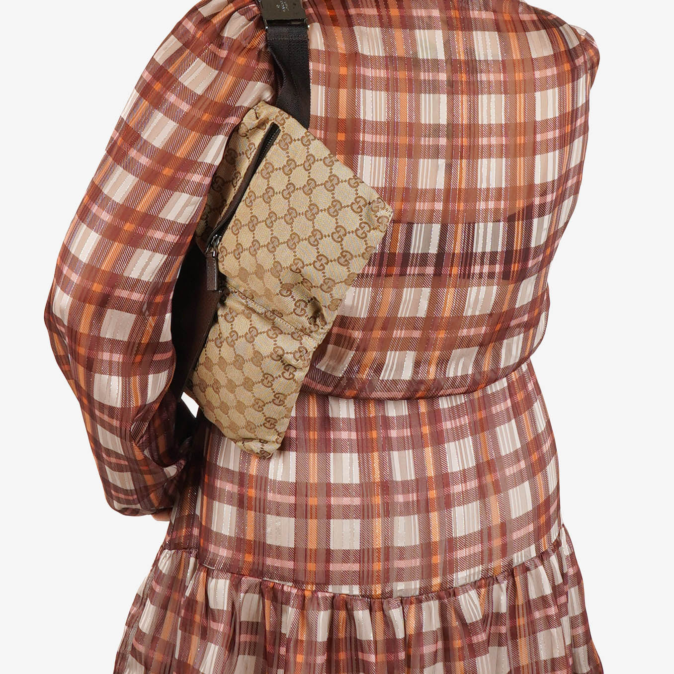 Gucci GG Brown/Beige Monogram Canvas Belt Bag