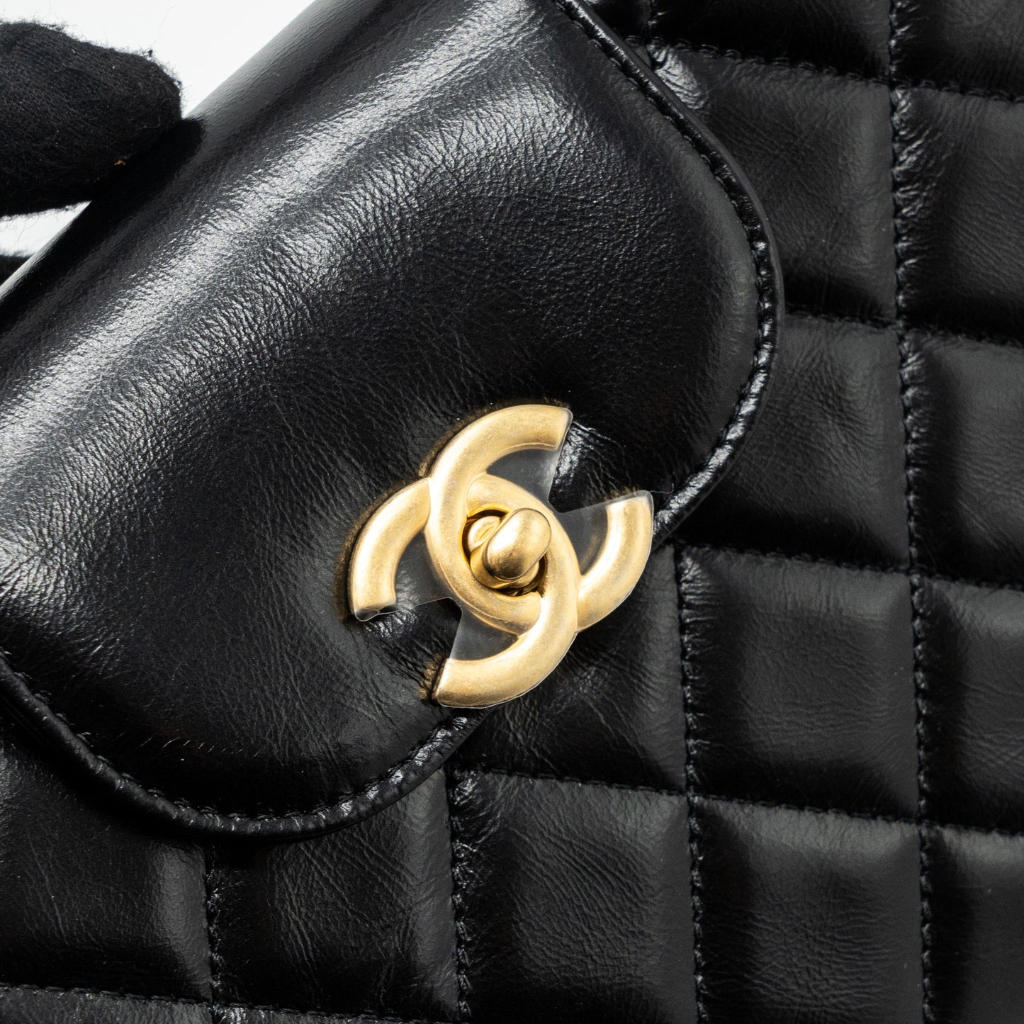 Chanel 23k Mini Shopping Bag Calfskin Black  (microchip)