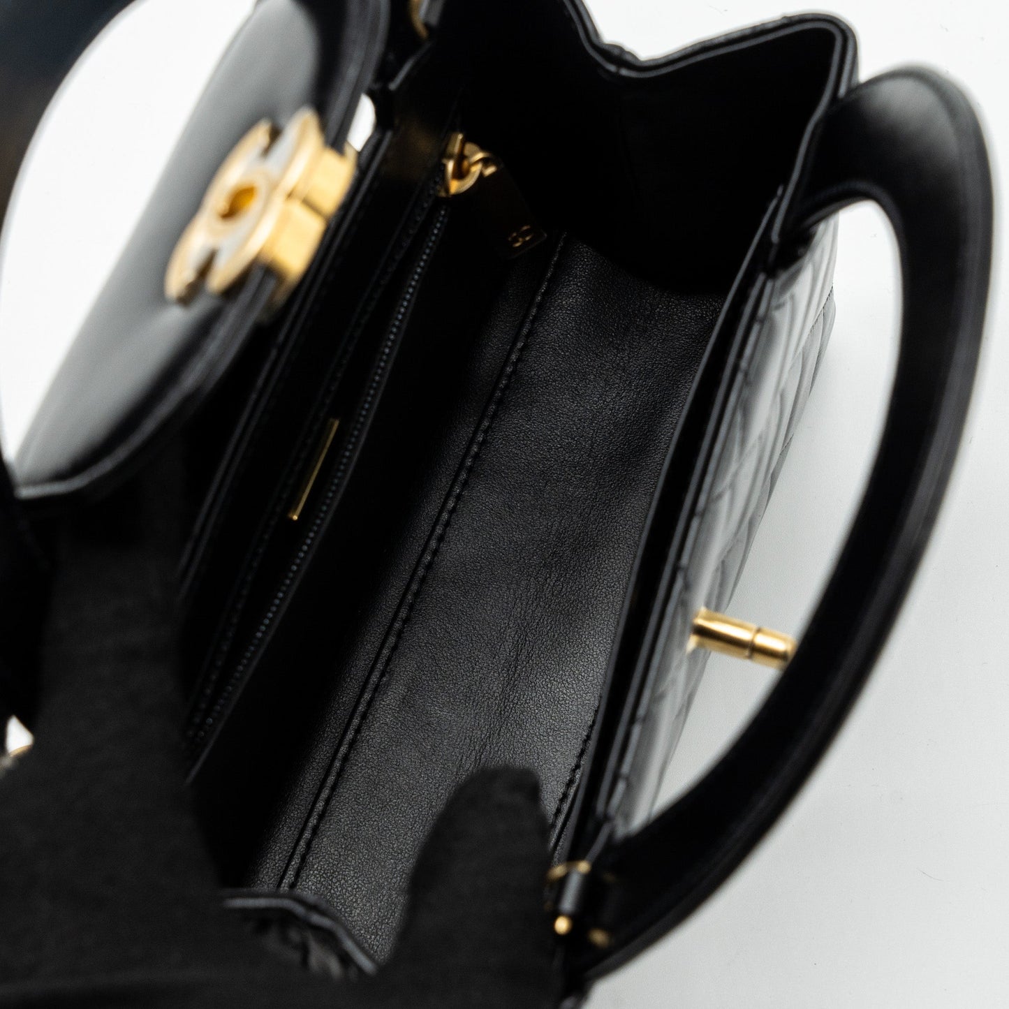 Chanel 23k Mini Shopping Bag Calfskin Black  (microchip)