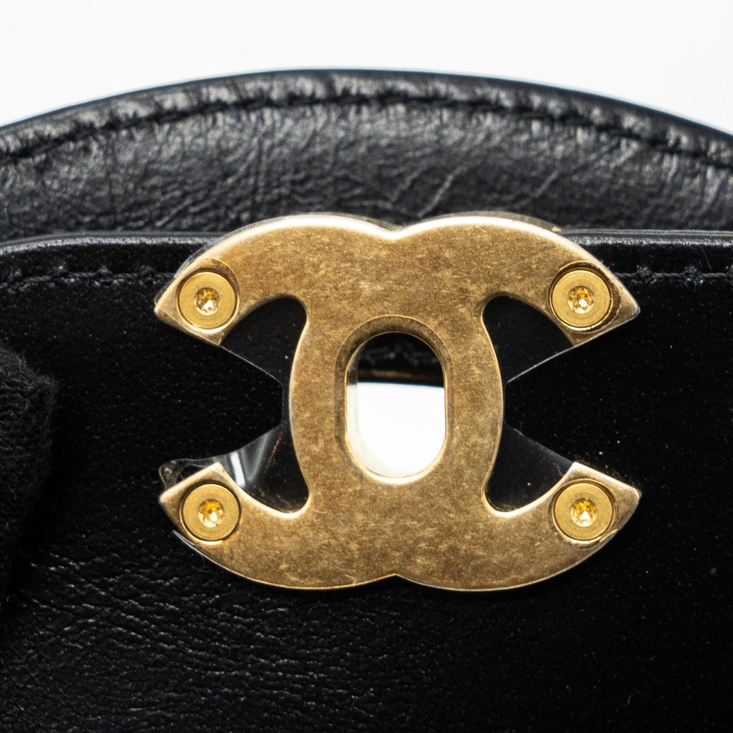 Chanel 23k Mini Shopping Bag Calfskin Black  (microchip)