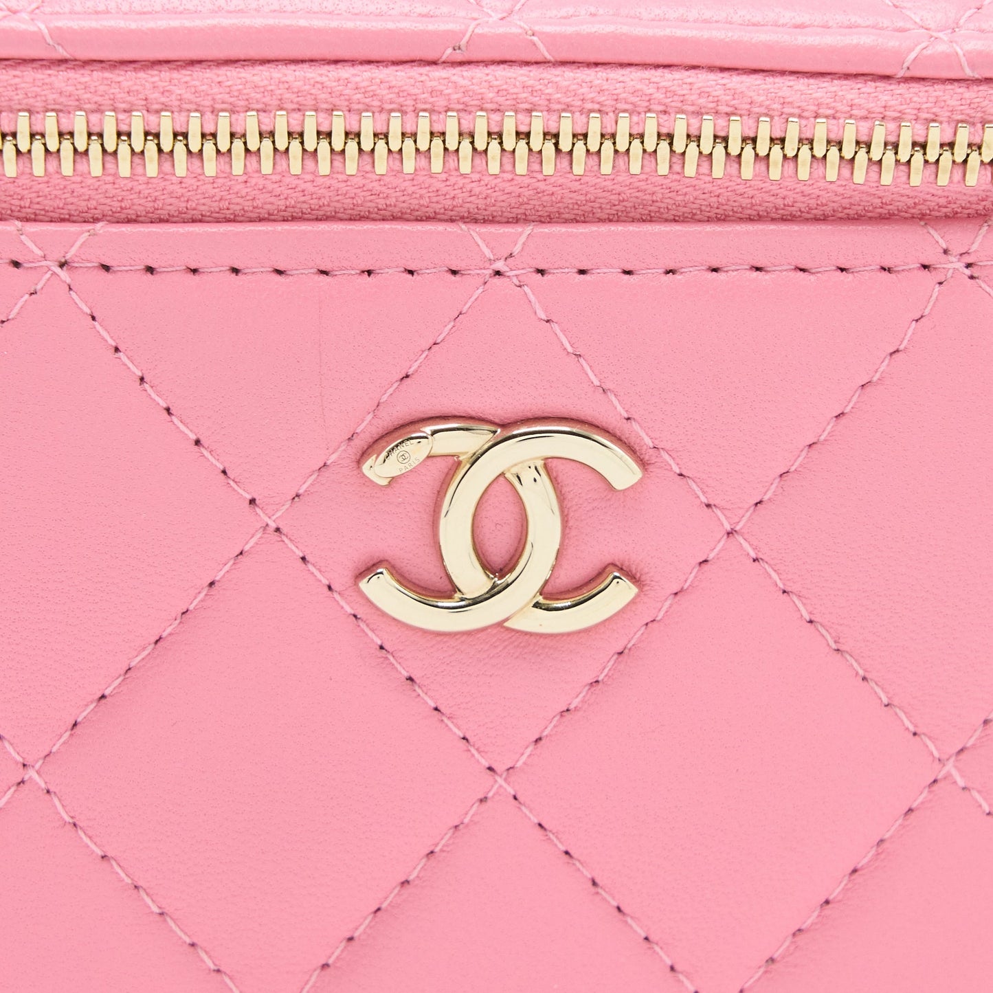Chanel Mini Trendy CC Vanity with Chain Lambskin Pink L