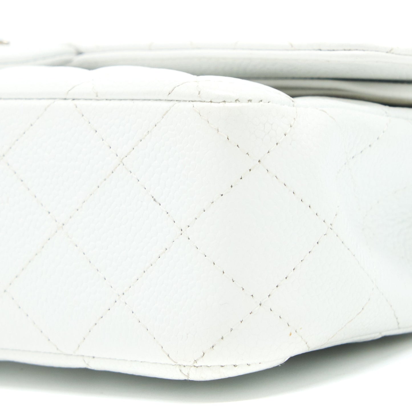 Chanel Medium Classic Flap Caviar White